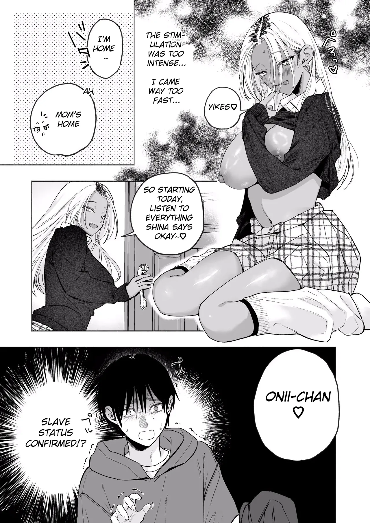 Kuro Gal Kyonyuu Gimai wa Boku o Yasashiku Sakusei Shitai page 20 - dark skin hentai manga - read online free