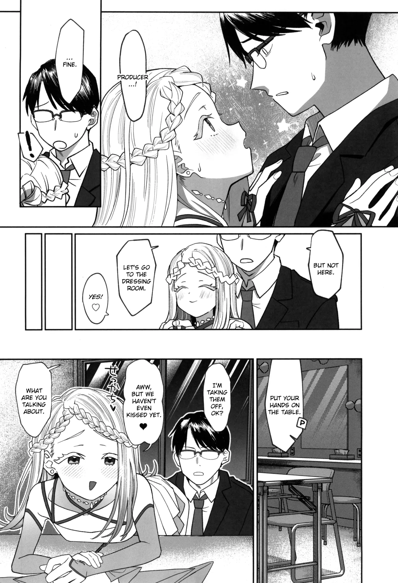 Page 10 of (C104) [Sleepwatch.ex (Aibu Yue)] Aserasarete Kogareru | Yearning for it, teased for it (Gakuen IDOLM@STER) [English] [Literally Starving]