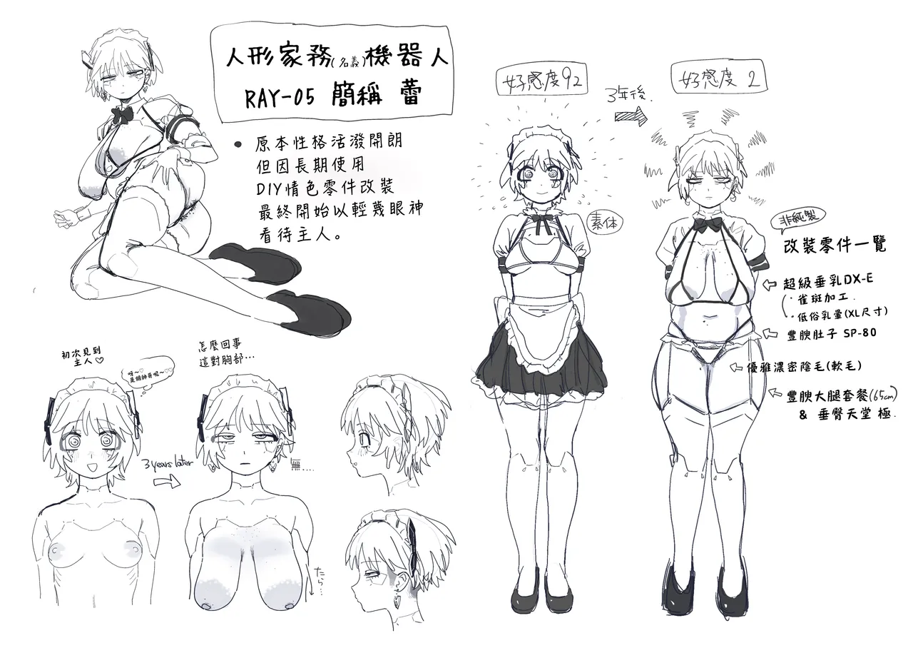 エロパーツでカスタマイズし続けた結果、軽蔑の眼差しで見てくるようになったメカメイドちゃん - Page 9