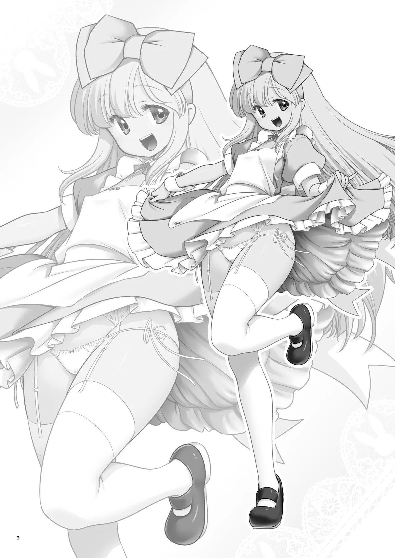 Page 3 of Monogatari Dori ni Shika Ugokenai Ehon no Naka no Alice-tachi wa Kagami no Kuni demo Ecchi na Koto Yaritai Houdai