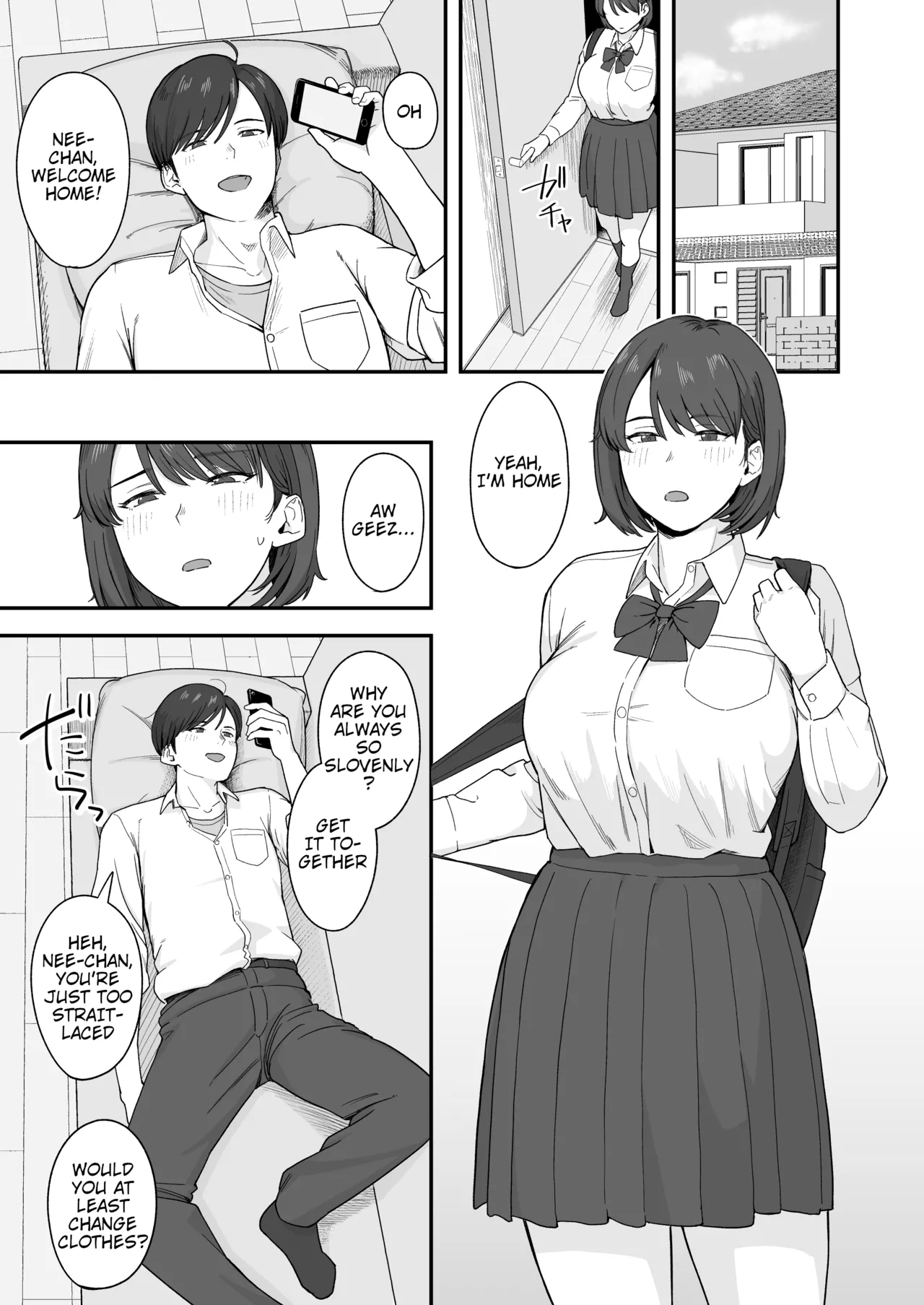 Page 3 of [Natsuzo] Benkyou ni Shuuchuu Shitai Muttsuri na Ane wa, Karada no Aishou Bacchiri na Otouto no Sasoi o Kotowarenai | The Reluctant Sister Who Wants to Focus On Study Can't Resist Temptation From the Brother She Shares Perfect Body Compatibility With [English] [QuickAndDirty]