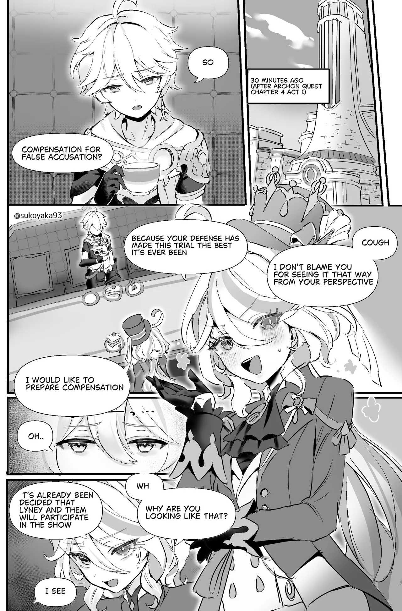 Page 4 of [GlowMercury (Sukoyakagumi)] Kimi no Guroshi de Kanpai | Cheers with her glass (Genshin Impact) [English] [Digital]