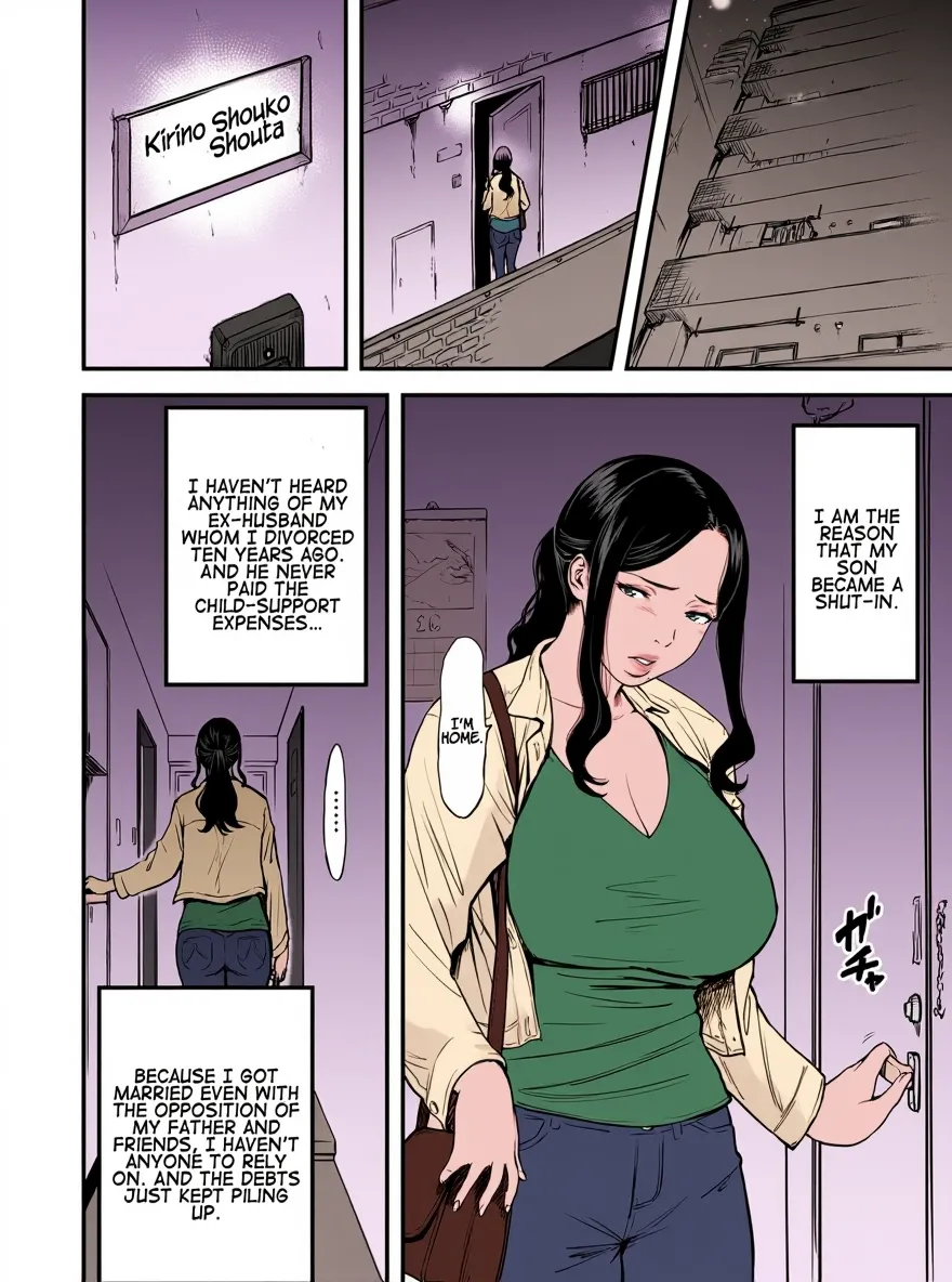Page 4 of [Tsuzura Kuzukago] AV Joyuu no Kaa-san to Hikikomori no Boku ga Sex Suru You ni Natta Wake | My Mom is a Porn Actress 0 [Colorized] [English] [WIP]