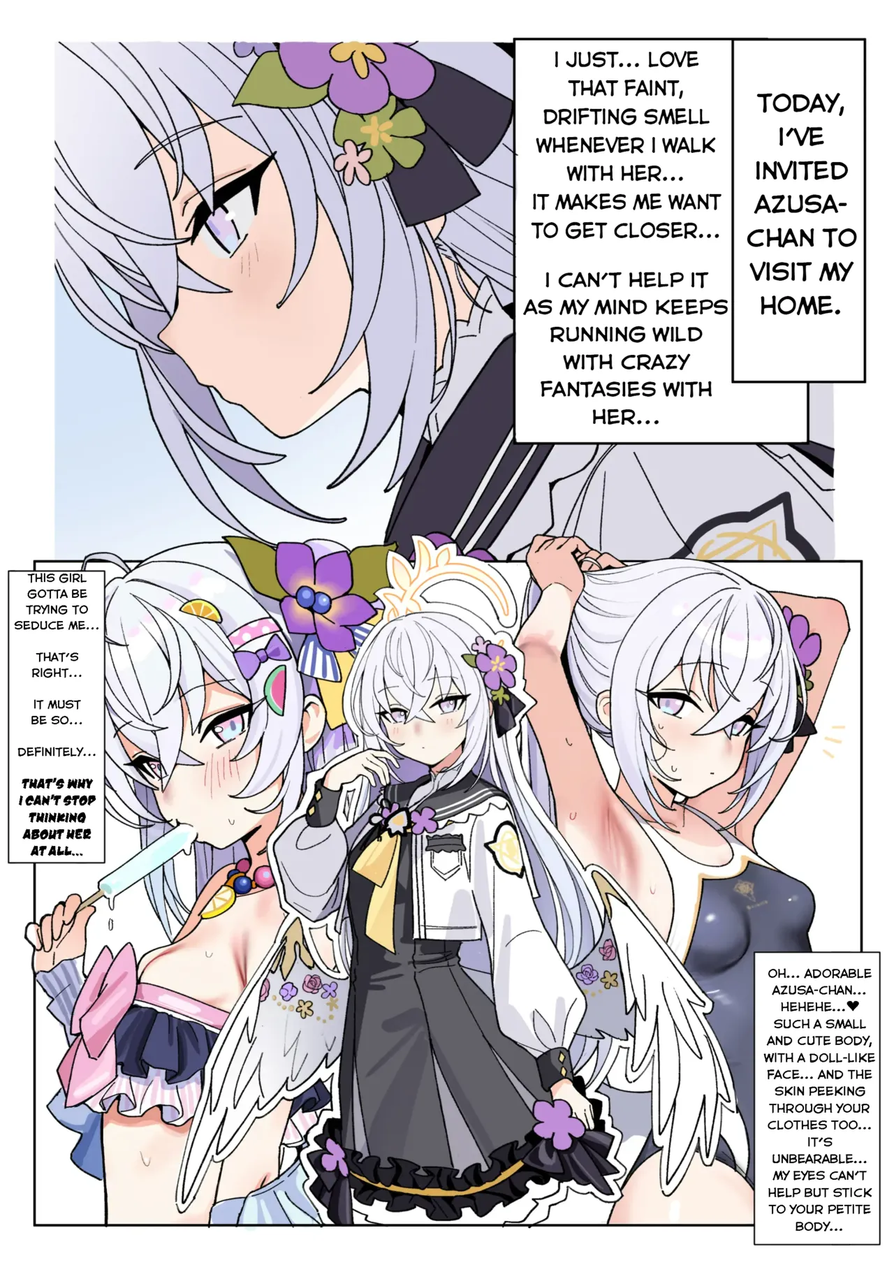 Page 3 of [Kawaii Azusa (Rong Hui)] Hakudaku Tenshi to no, Torokeru You na Joukou | Melting Love Experience with a Milky White Angel (Blue Archive) [English] [Akane] [Digital]