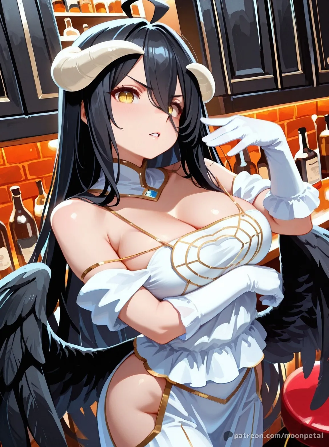 Page 4 of [Moon Petal] Wanna make a bet? ch. 6 - Albedo [Textless] [Uncensored] [Patreon] [AI Generated]