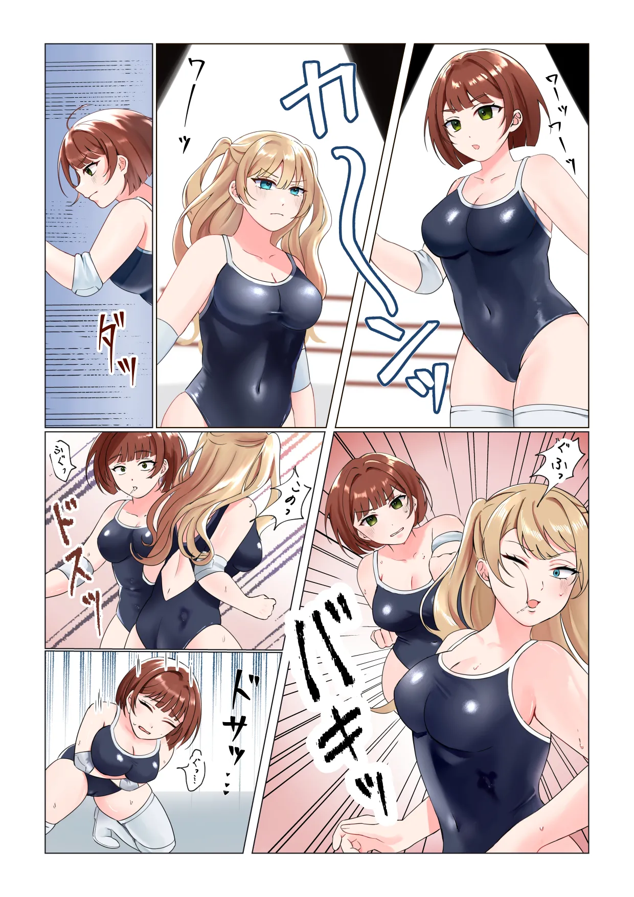Page 1 of 学校で女子プロレス! 全員失神失禁 むちむちJKマッチ編