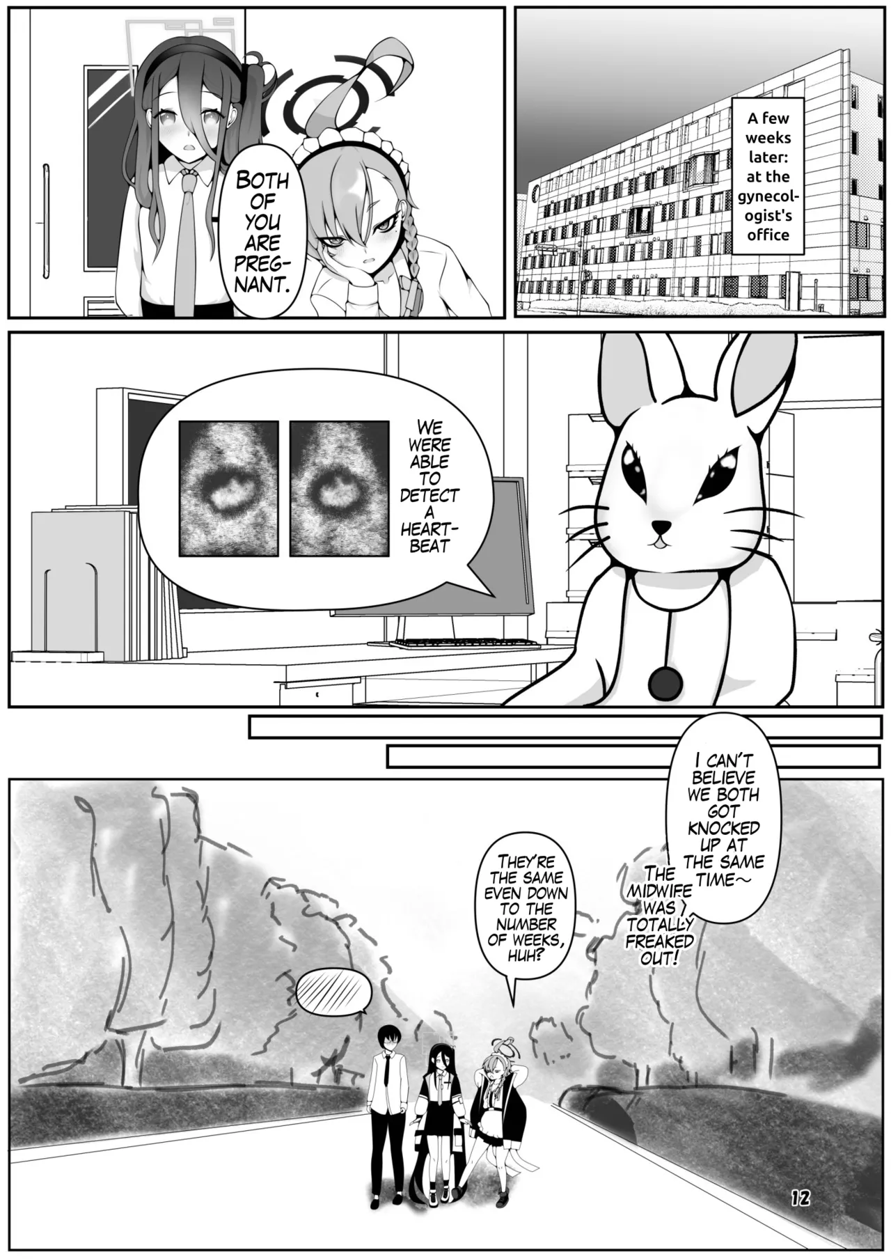 Page 12 of [Magical Kagechousukashi (Kagechousukashi,)] Neru to Arisu ga Mama ni Naru made ~Sensei to Kurasu Totsukitooka~ (Blue Archive) [English] [Digital]