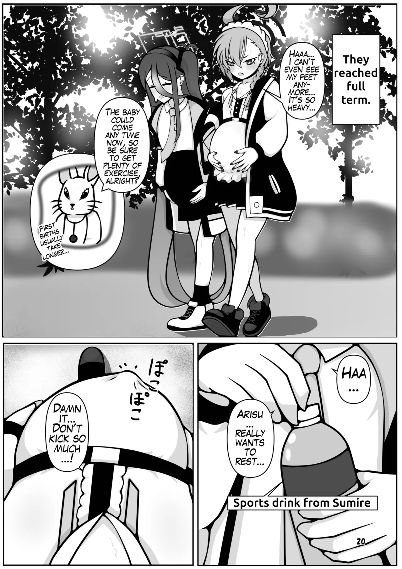 Page 20 of [Magical Kagechousukashi (Kagechousukashi,)] Neru to Arisu ga Mama ni Naru made ~Sensei to Kurasu Totsukitooka~ (Blue Archive) [English] [Digital]
