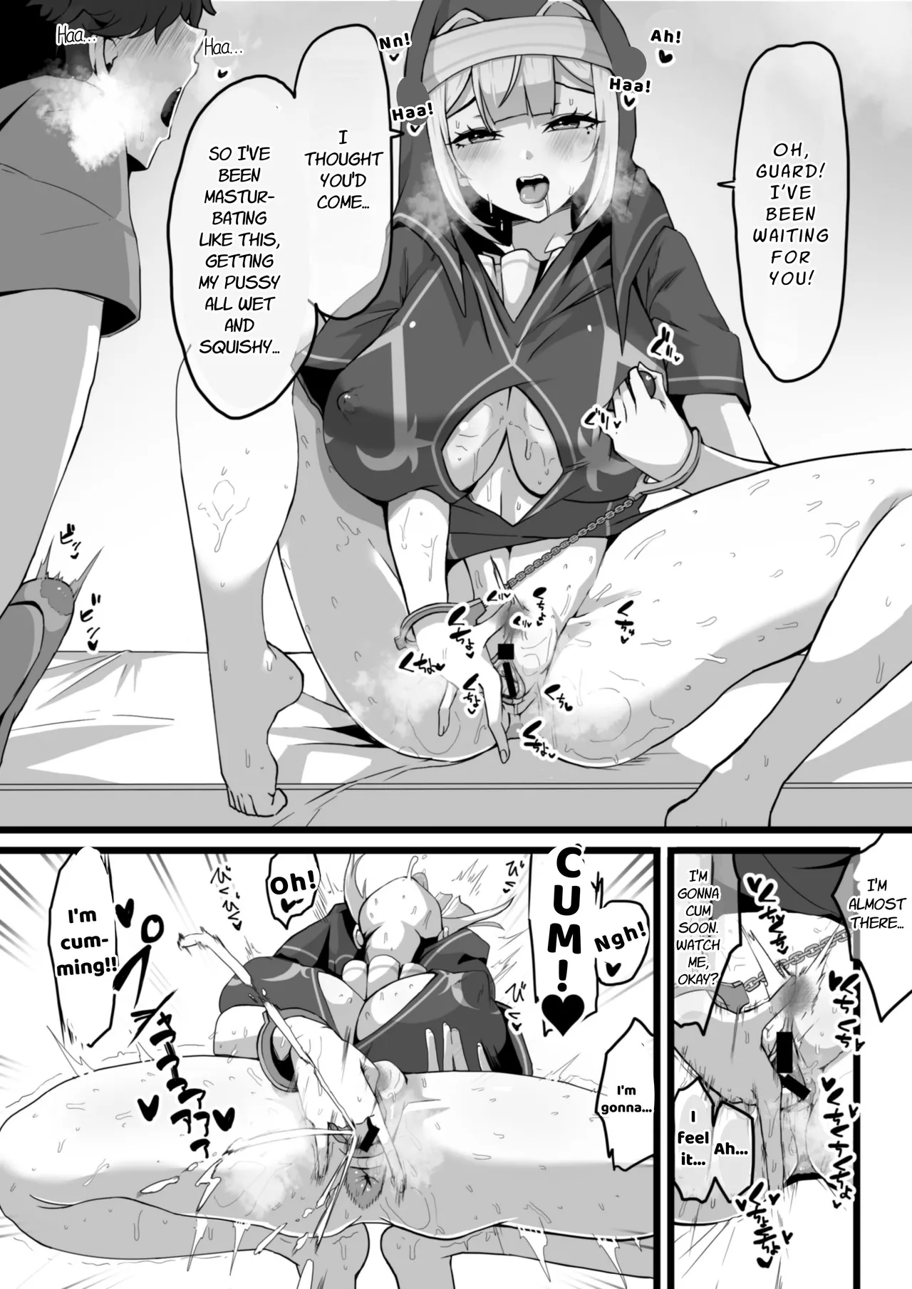 Page 15 of [Whisp (Nyarot)] Ansatsusha datta Onna Souryo-san ni Yuuwaku Sarete ~Amaama Oppai Shokei Sarete Shimau Maso Kanshu-san~ | The Masochistic Guard Seduced by the Assassin Nun ~Sweet Breast Punishment~ [English] [Link-Link]