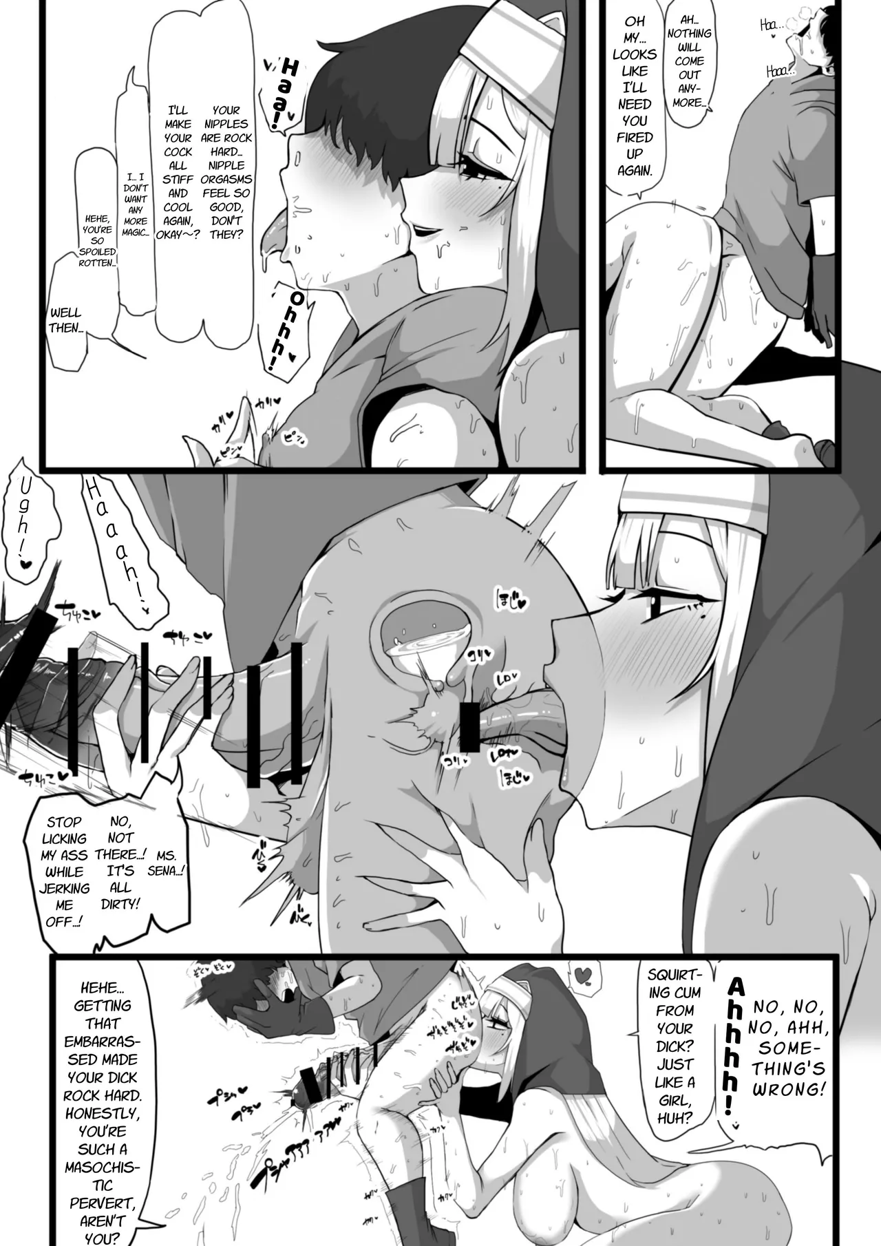 Page 24 of [Whisp (Nyarot)] Ansatsusha datta Onna Souryo-san ni Yuuwaku Sarete ~Amaama Oppai Shokei Sarete Shimau Maso Kanshu-san~ | The Masochistic Guard Seduced by the Assassin Nun ~Sweet Breast Punishment~ [English] [Link-Link]