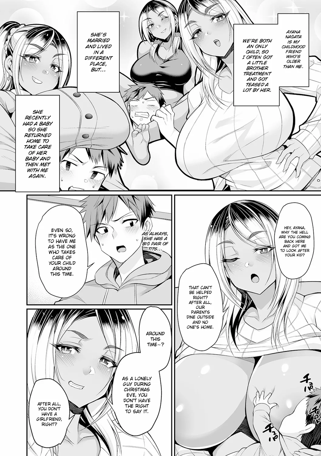 Page 2 of Gyaru Mama to Milk to Seiya | Gal Mommy, Milk, and Holy Night