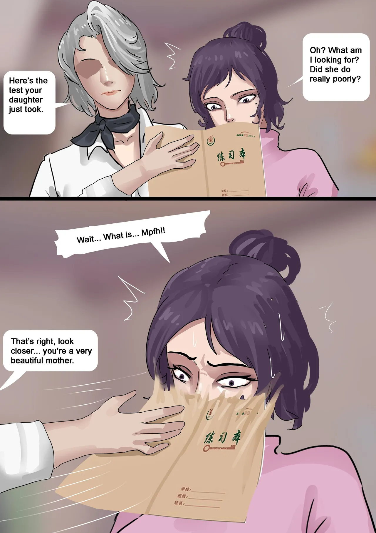 Strange Tutor - A Beautiful Mother and Daughter Tricked and Bound - Page 9
