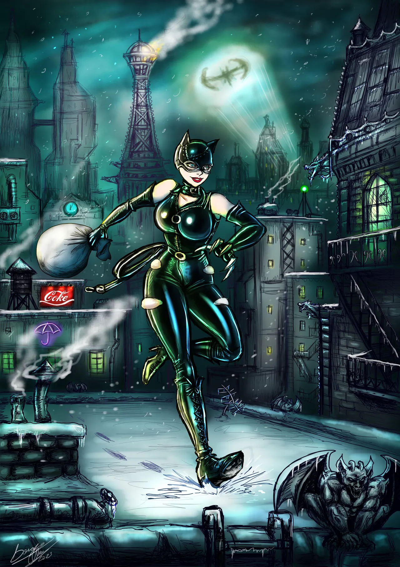 Page 1 of Catwoman Death and Destruction 2 (GURO) (incomplete)