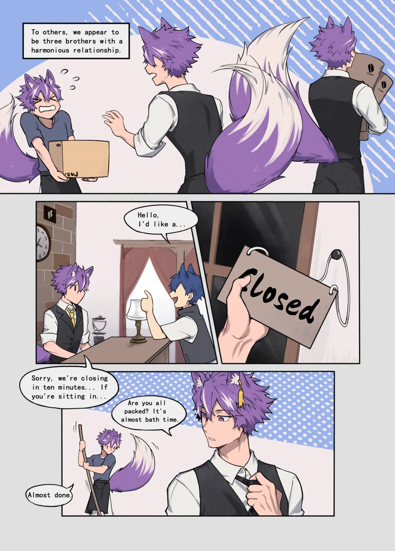 Page 2 of "Three Purple Fox Brothers"