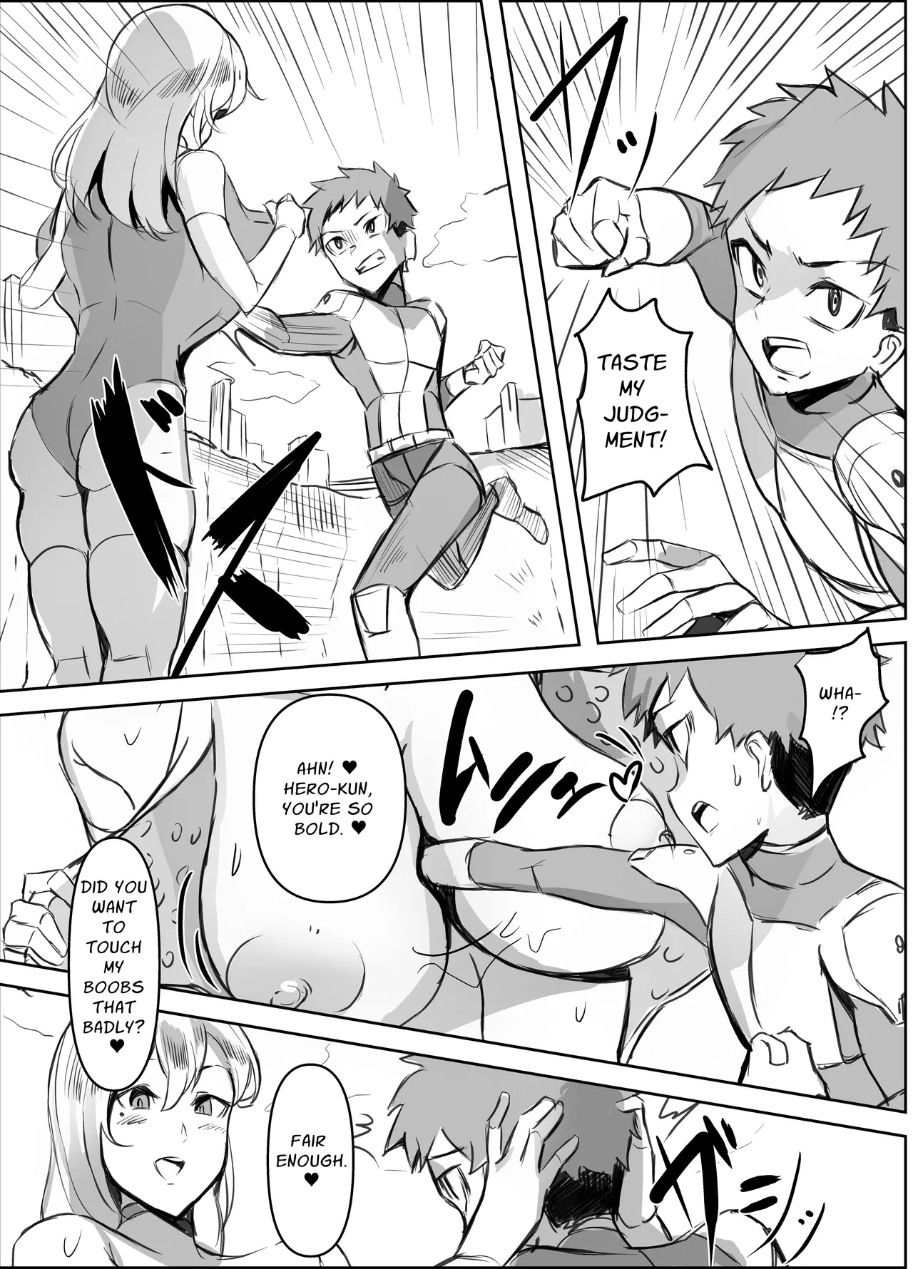 Page 4 of [Honyuubin (Tikubin)] Micchaku Sakusei Mama Kaijin | Body-Tight Cumsucking Mama Monster [English] [Penguin Piper]