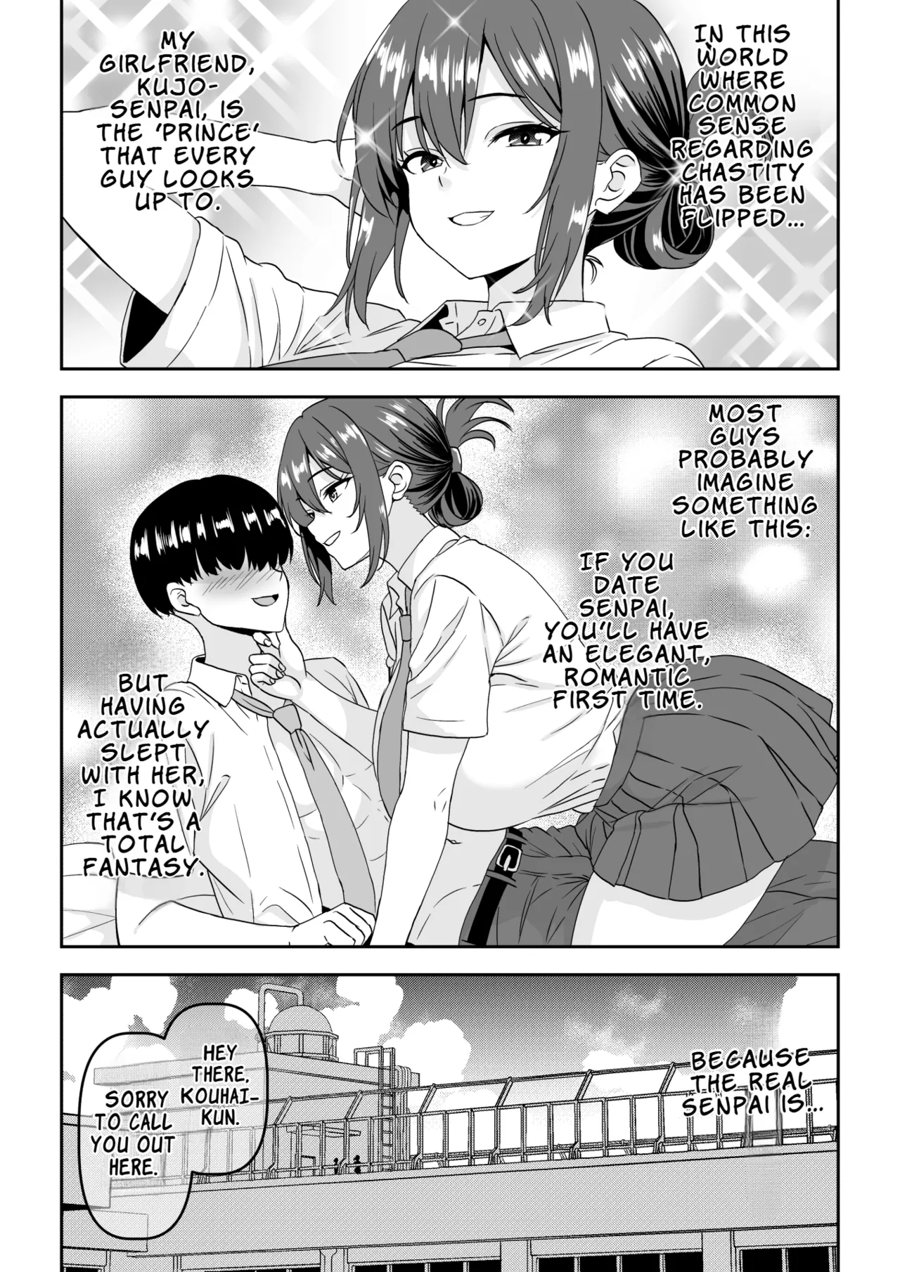 Page 2 of [Waribashi Kouka] "Teisou Gyakuten" Choushi ni Notta Ouji-sama-kei no Senpai, Netorarete Goukyuu Nouhakai Akume o Hirou shite shimau | Chastity Reversal — The Overconfident Prince‑like Senpai Ends Up Being Cheated On and Exposes a Breakdown-Level Crying Meltdown [English] [LKK•Scans]