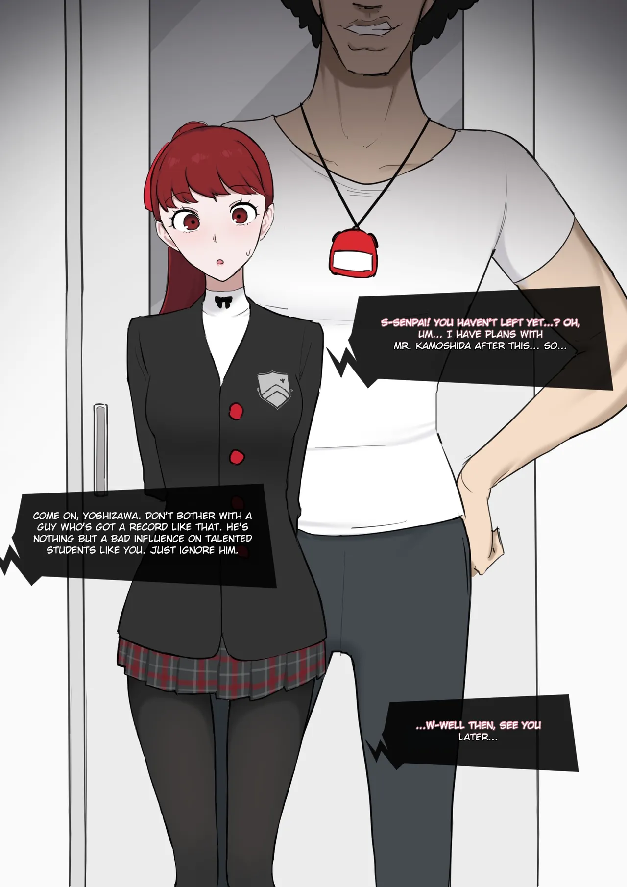 Page 1 of [Giga] Kasumi Yoshizawa x Kamoshida + Prequel (Persona 5) [English]
