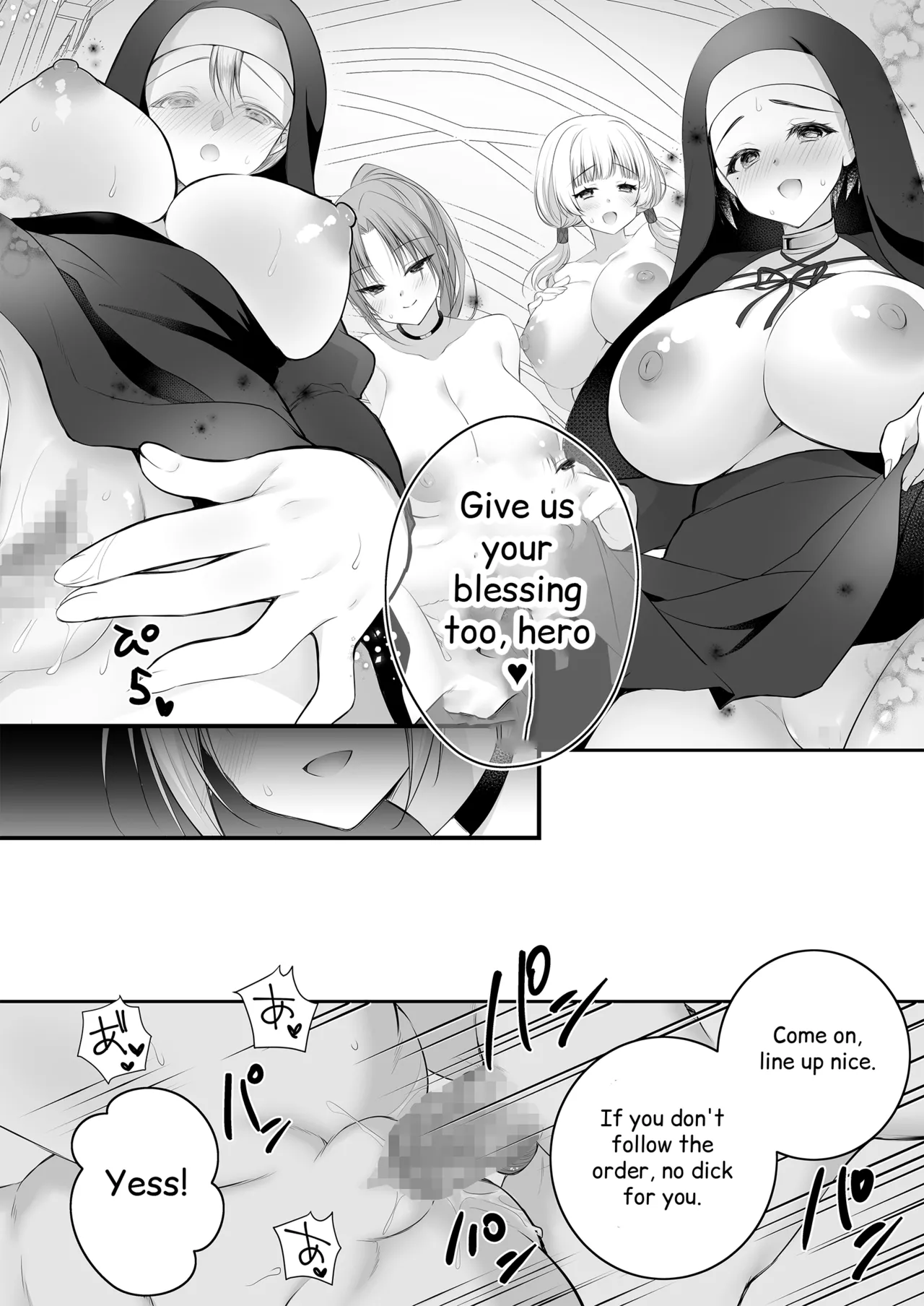 Page 58 of [NANACAN (Nanaca Mai)] Isekai Gangrape III ~I Took Life Lightly as a Sugar Baby—But My Skill Turned Out to Be Top-Tier Pussy That Makes Dicks Line Up Instantlyt~ + Isekai Gangrape Side Story: Two Saintesses Arc ~Today Too, We'll Do Our Best as a Meat Toilet On Duty★~ [English] [Digital]