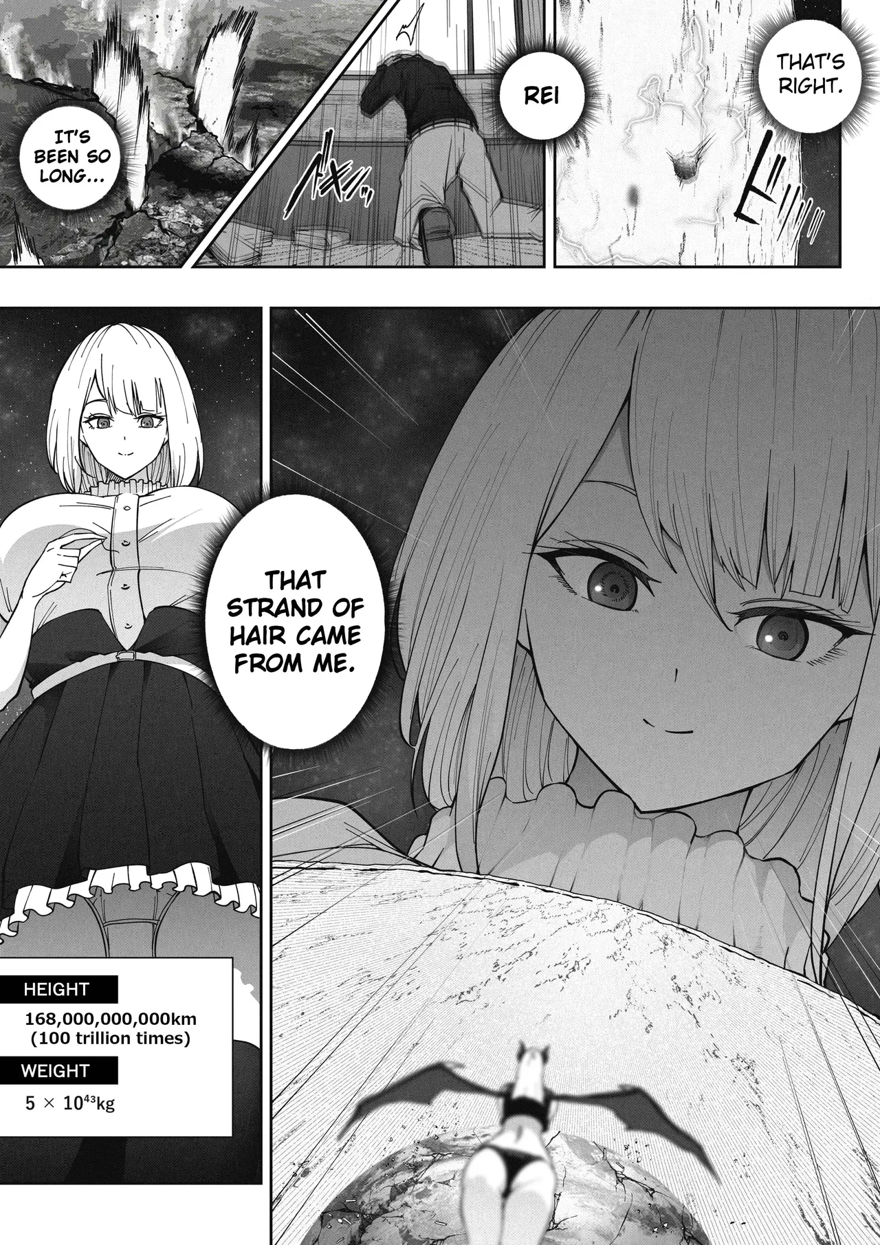 Page 9 of [Soryuu] Shinchou 1680-oku km no Joshi ga Tatta 1-man km Shika Nai Chikyuu o Asobubu | A 168 Billion km Tall Girl Toys with the Mere 10,000 km Earth [English]