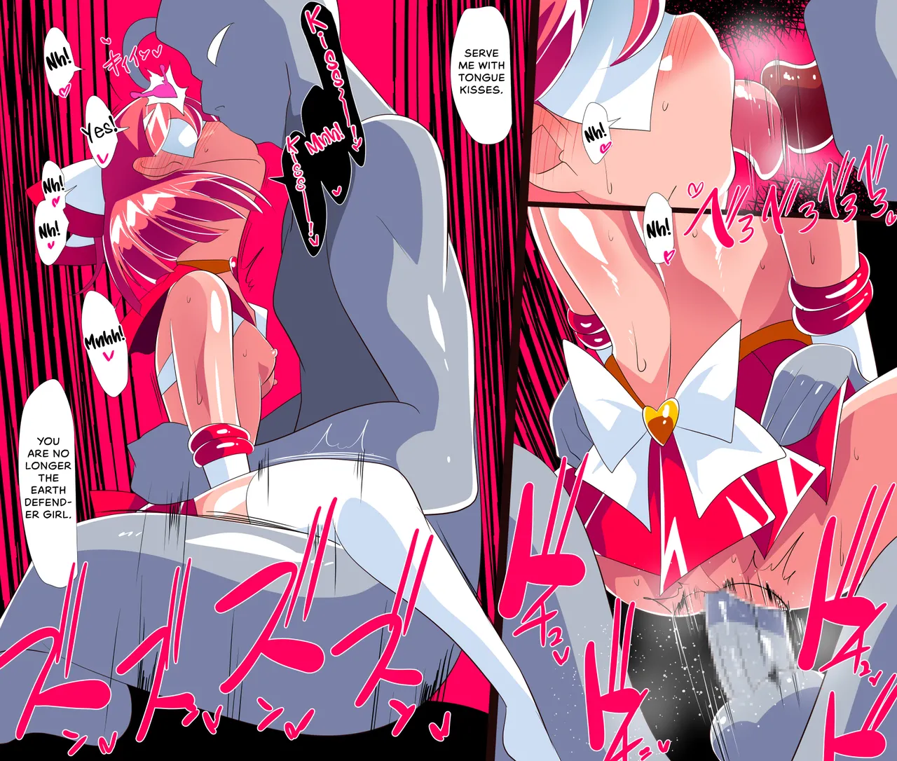 Page 28 of [Warabimochi] Heroine Harassment Chikyuu Bouei Shoujo Haruka VS Sennou Kaijin Kuruu Seijin | Heroine Harassment Earth Defender Girl Haruka vs. Brainwashing Monster Kuruu Aliens [English] [Rinruririn]
