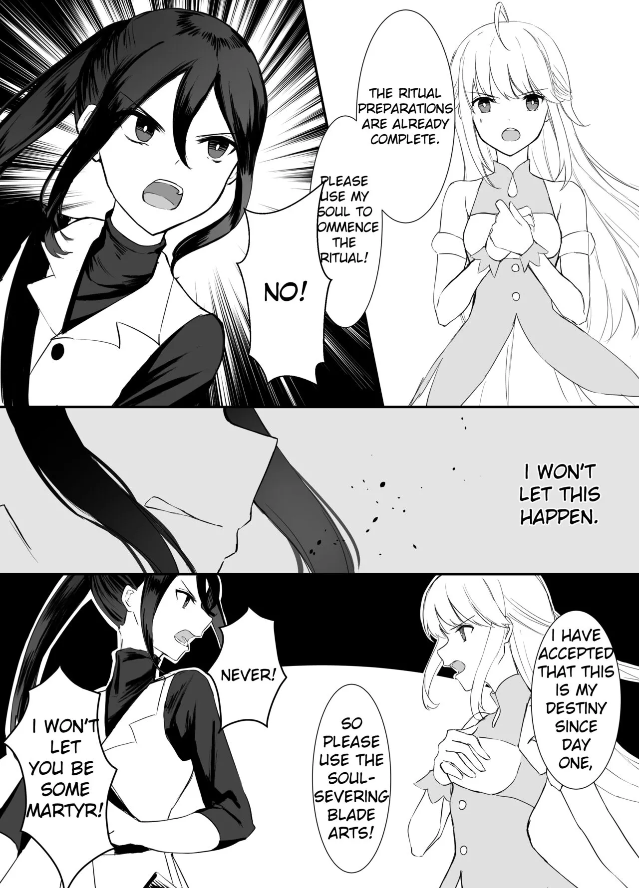 Page 3 of [Boukensha X no Sakaba (Boukensha C)] Maou Toubatsu Shippai Heroine Gisei Normal End de Utsu ni Natta Koutensei Futanari Kenshi to Otokonoko Shinkan no Hanashi | Crestfallen Futanari x Femboy Priest: Prepare to Cum Edition [English] [Decensored]
