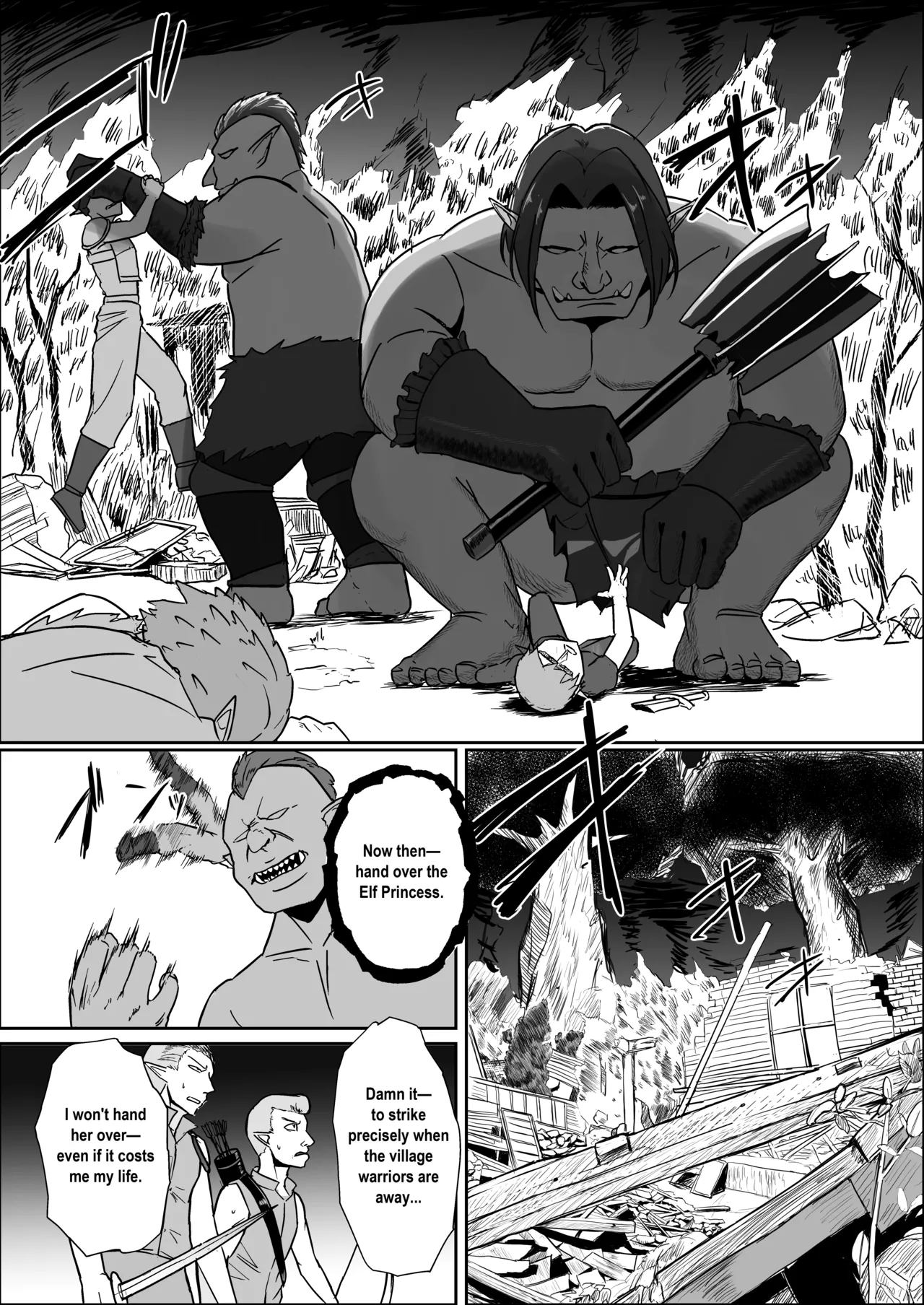 Torawareta Elf Touzen Seidorei no Kei - Page 3
