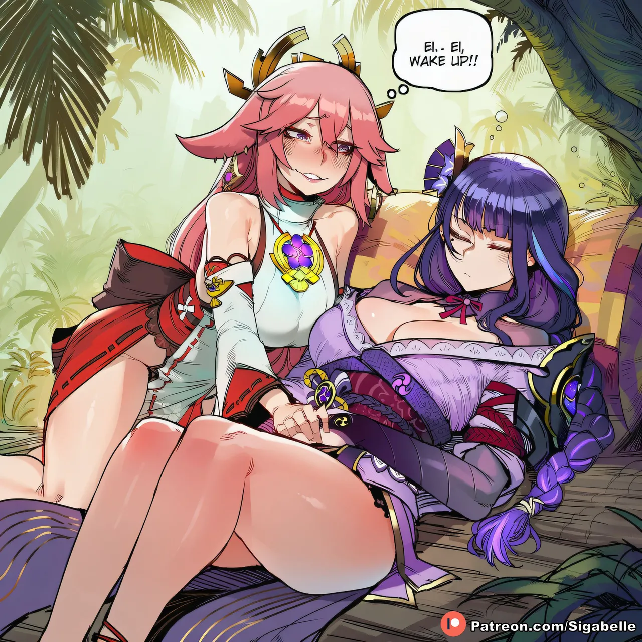 Raiden Shogun x Yae Miko - Page 32