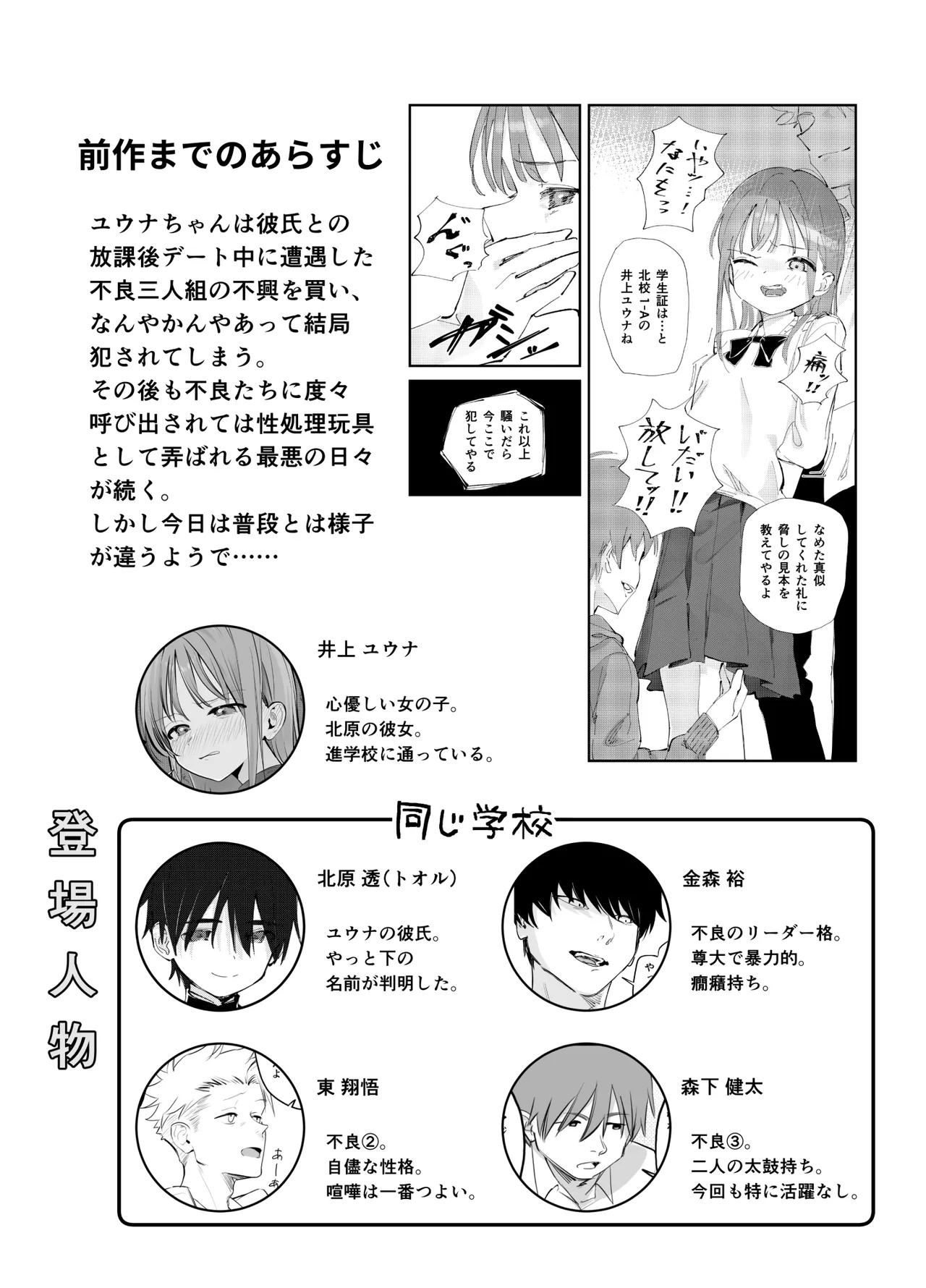 Page 2 of [Hisai Hikou] Yasashikute Kenage na Onnanoko ga Furyou tachi no Zankoku ni Kororo o Orareru Hon 〈Zenpen〉