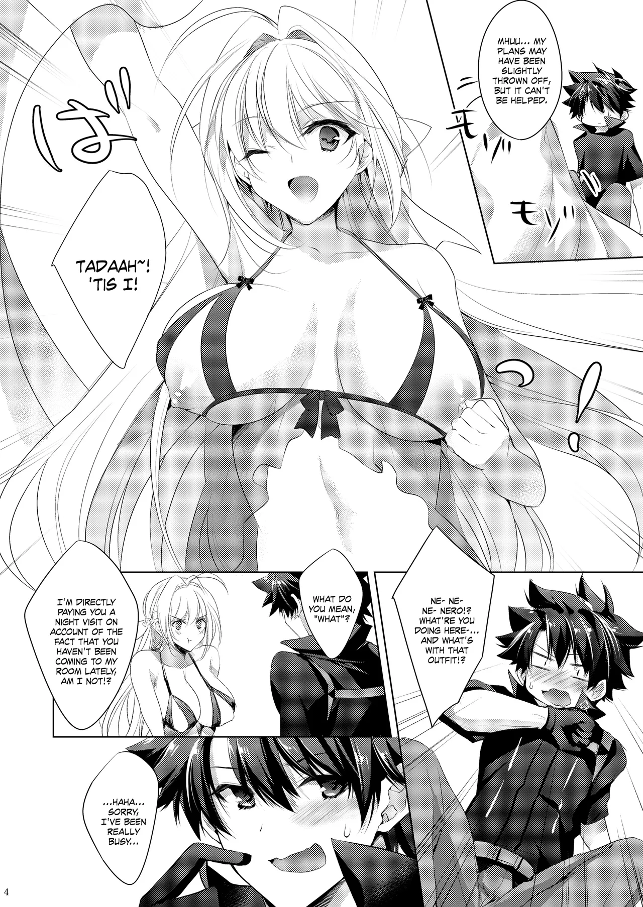 Page 4 of [Chocomoka (Kurumi Moka)] Nero-chama ga Amayakashi Ecchi Shite Kureru Hon | Book Where Nero-chama Spoils And Fucks Me (Fate/Grand Order) [English] {Doujins.com} [Digital]