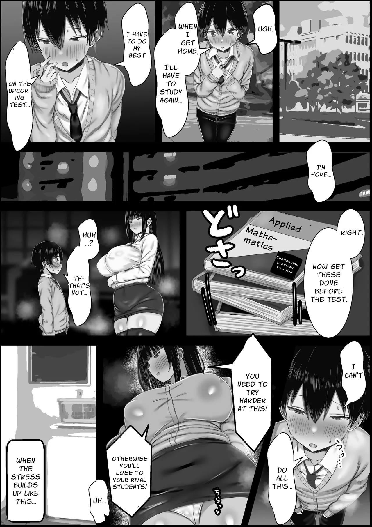 Page 4 of [Hagure Moguri] Kyouiku Mama no Osekkai ~Kowaai Gibo wa Boku no Seishori o Shitai~ | Education Mama's Meddling ~Scary Step-mom Wants To Relieve Me~ [English] [Penguin Piper]
