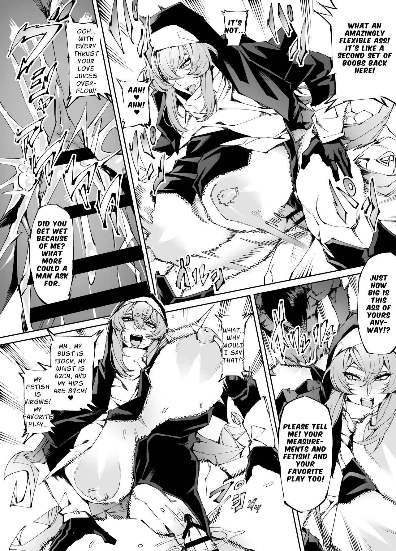 Page 32 of [Yakiniku Tabetei (Pobotto)] Kyokon Tensei -Seiki Shijou Shugi na Isekai ni Tensei shita no de Bakunyuu Bijo to Hame Makuri -Gyaru Amazon & Inran Sister Hen- | Big Dick Reincarnation ~Fuckin' Big Titty Babes in a Genital Supremacism World~ Amazoness & Nun [English] {Penguin Piper}