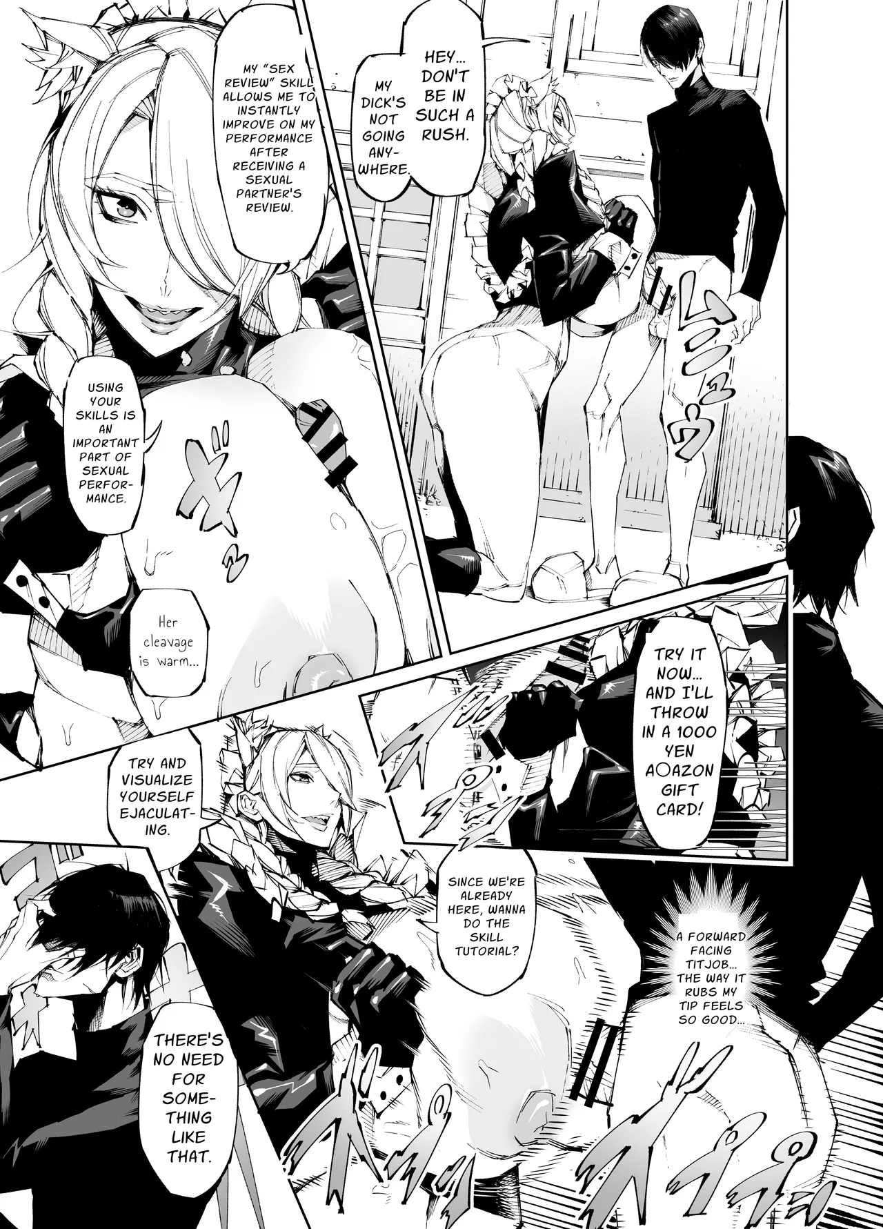 Page 4 of [Yakiniku Tabetei (Pobotto)] Kyokon Tensei -Seiki Shijou Shugi na Isekai ni Tensei shita no de Bakunyuu Bijo to Hame Makuri -Gyaru Amazon & Inran Sister Hen- | Big Dick Reincarnation ~Fuckin' Big Titty Babes in a Genital Supremacism World~ Amazoness & Nun [English] {Penguin Piper}
