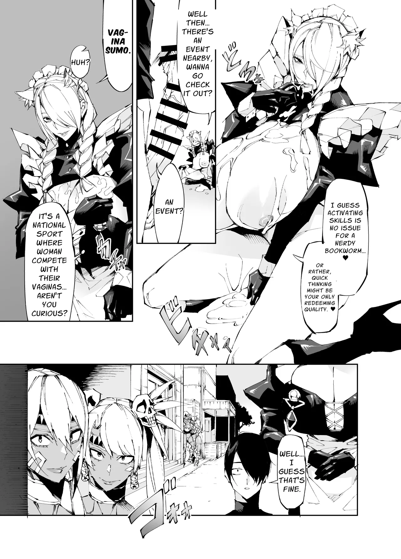 Page 6 of [Yakiniku Tabetei (Pobotto)] Kyokon Tensei -Seiki Shijou Shugi na Isekai ni Tensei shita no de Bakunyuu Bijo to Hame Makuri -Gyaru Amazon & Inran Sister Hen- | Big Dick Reincarnation ~Fuckin' Big Titty Babes in a Genital Supremacism World~ Amazoness & Nun [English] {Penguin Piper}