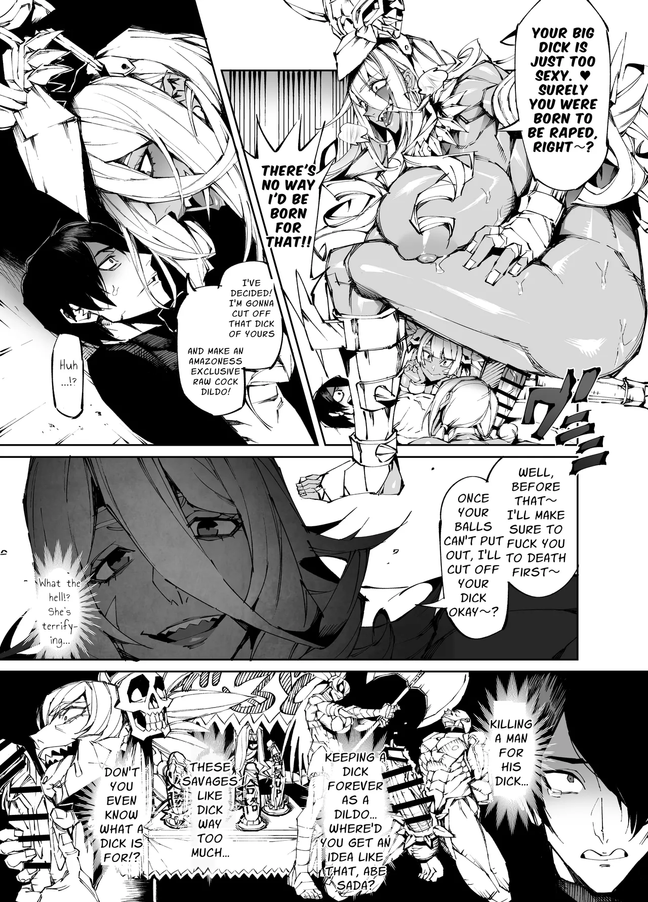 Page 9 of [Yakiniku Tabetei (Pobotto)] Kyokon Tensei -Seiki Shijou Shugi na Isekai ni Tensei shita no de Bakunyuu Bijo to Hame Makuri -Gyaru Amazon & Inran Sister Hen- | Big Dick Reincarnation ~Fuckin' Big Titty Babes in a Genital Supremacism World~ Amazoness & Nun [English] {Penguin Piper}