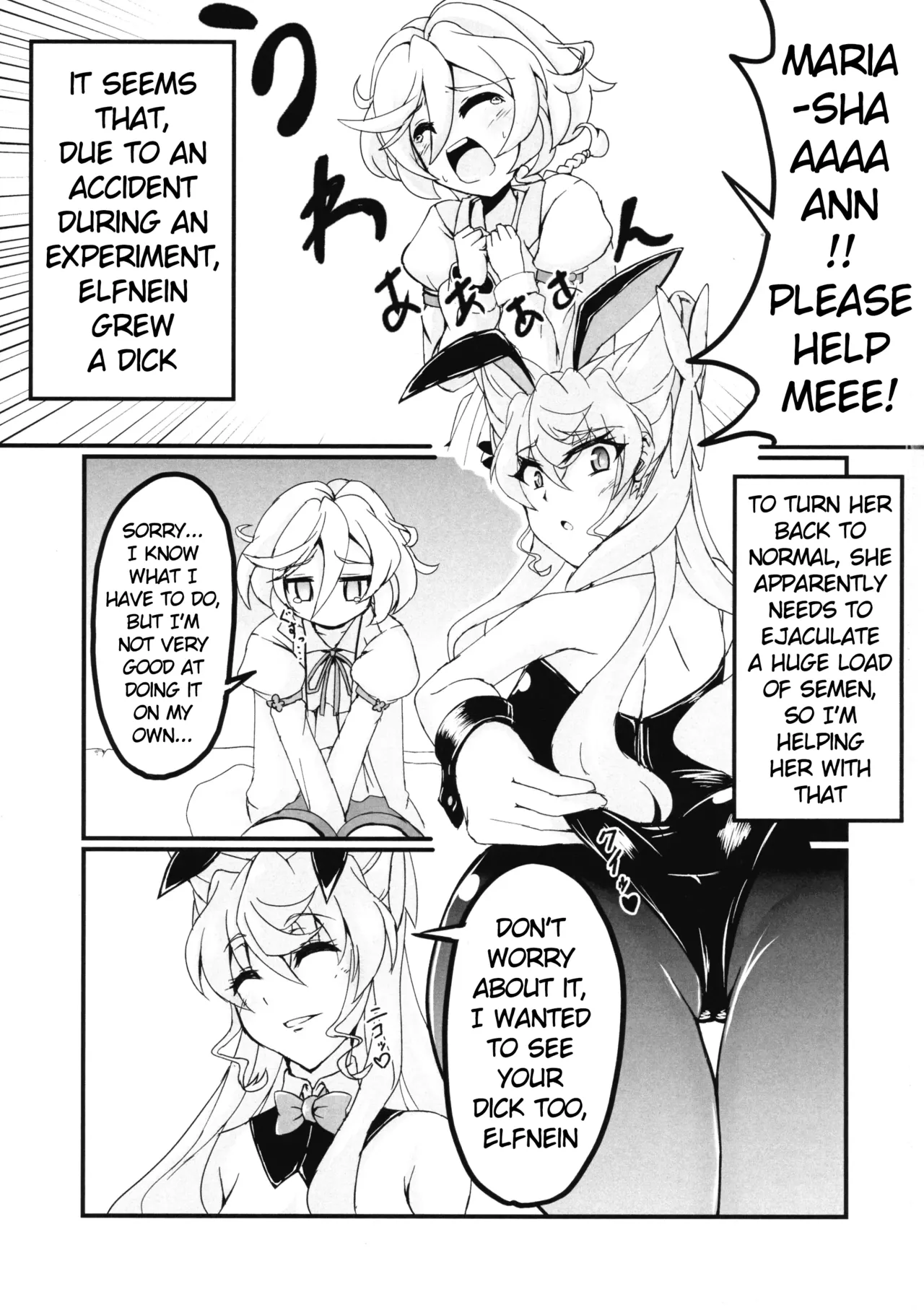 Page 3 of (Zesshou Stage 5) [Daisan Shinsekai (Fumikage)] Ecchi na Maria-san to Futanari Elfnein (Senki Zesshou Symphogear) [English]