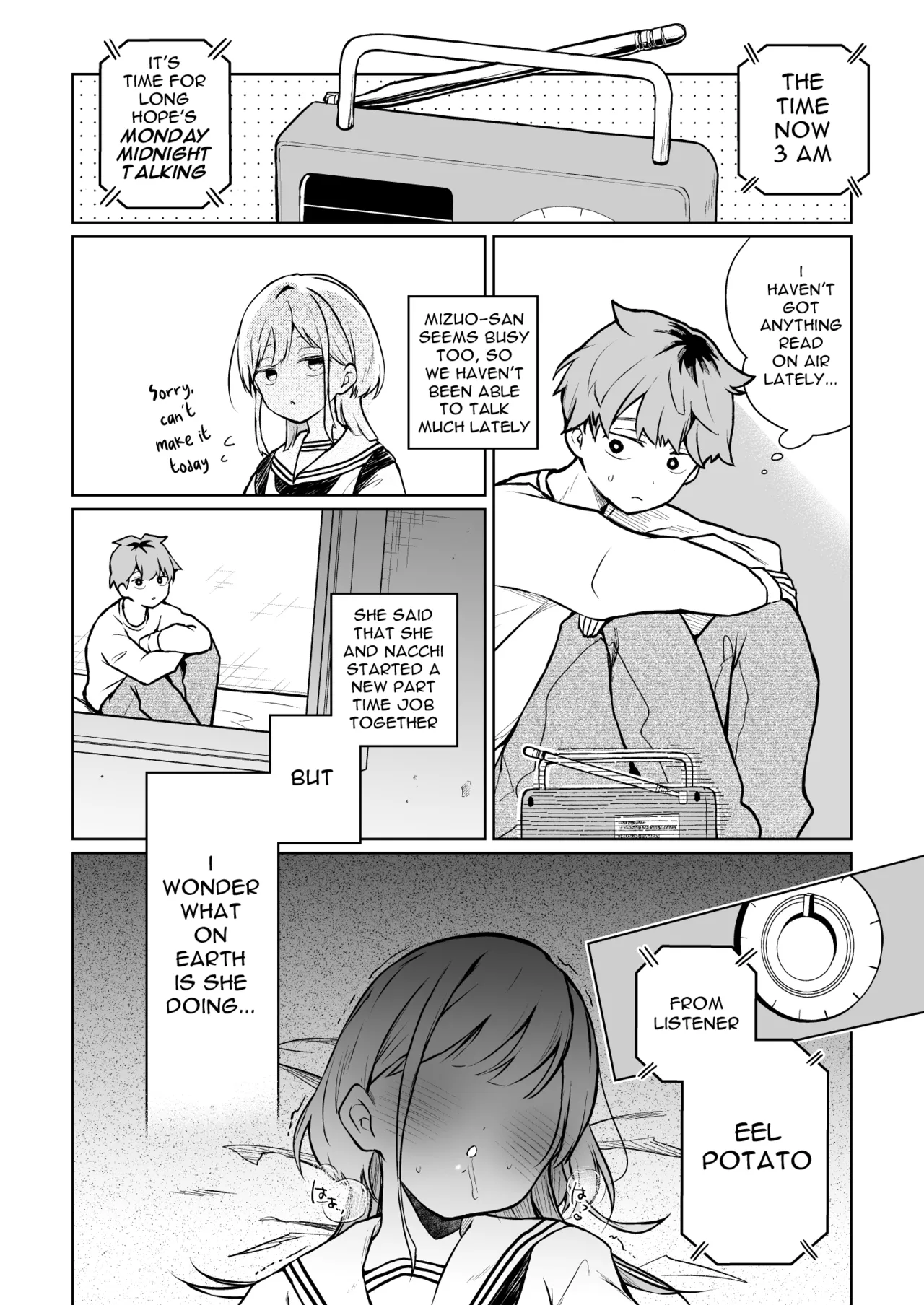 Page 3 of [Hirahira (Hirari)] "I Can’t Fall For Anyone Who Isn’t Funny" Said My Classmate—A Fellow Late-Night Radio Listener, A Famous Joke Artisan, and My Rival—Ended Up Becoming a Boring (lol) Young Comedian's Female Onahole (Someone Hertz) [English] [Digital]