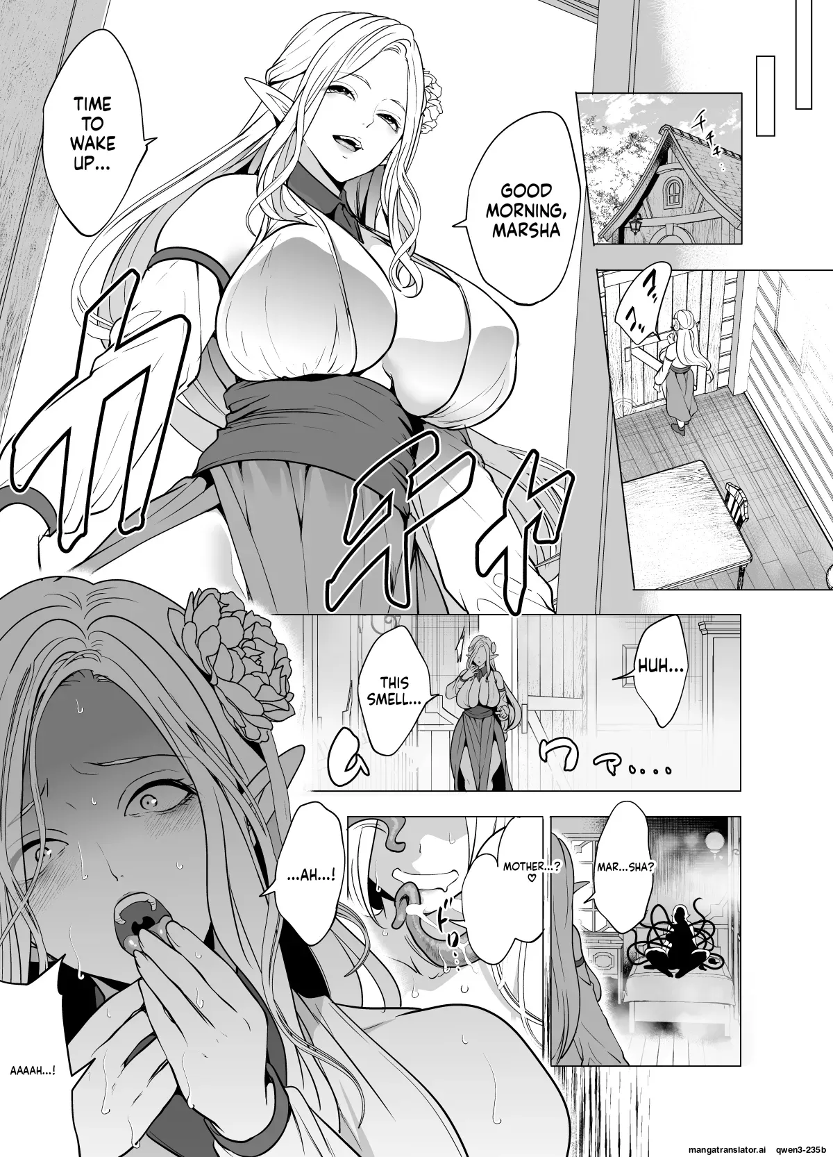 Page 36 of [Miyahara Ayumu] Shokushu to Kankaku Kyouyuu shite Hara nda Elf Oyako no Junan [English] [SCANMTL]