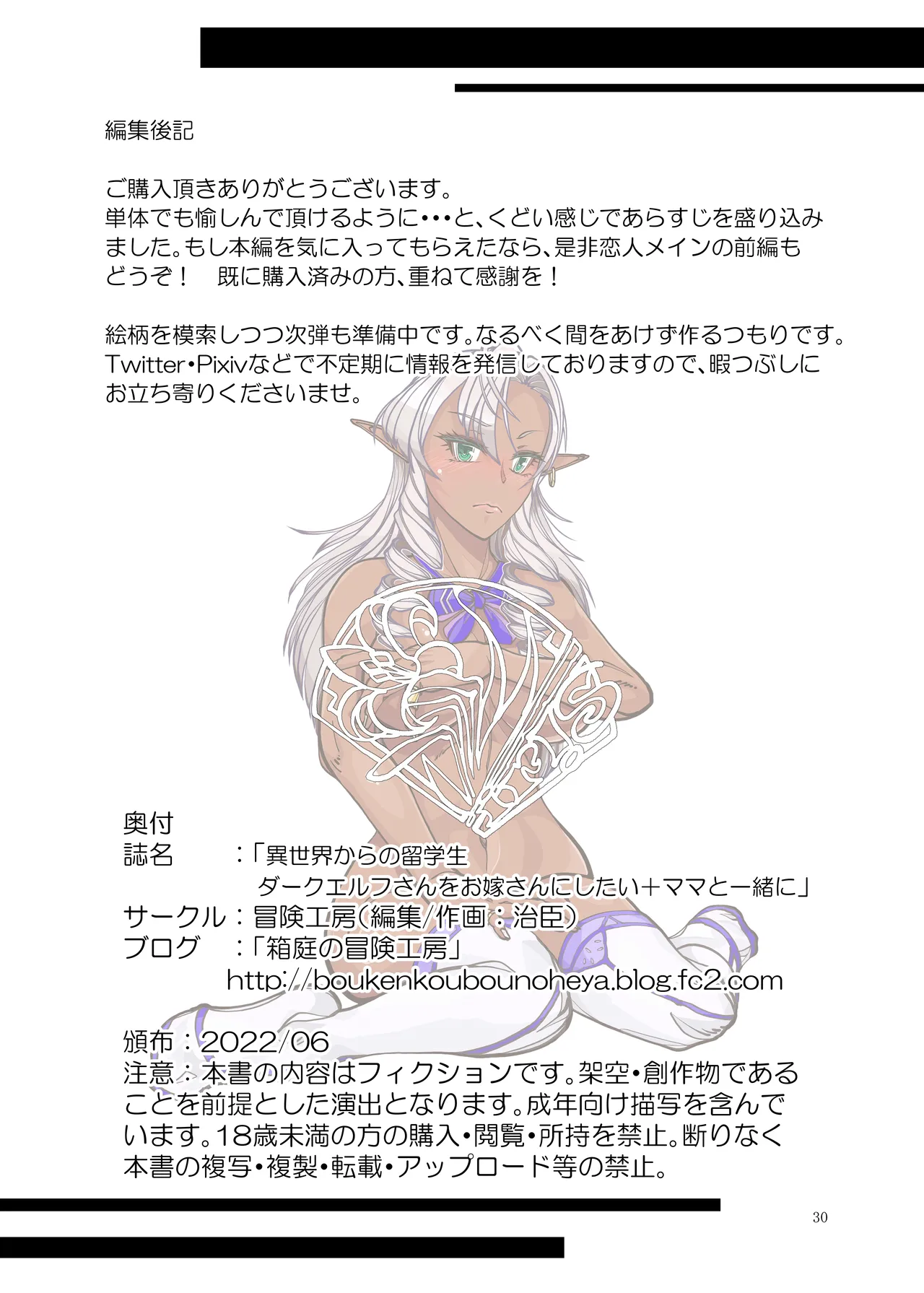 Page 28 of [Bouken Koubou (Chishin)] Isekai kara no Ryuugakusei Dark Elf-san o Oyome-san ni Shitai + Mama to Issho ni