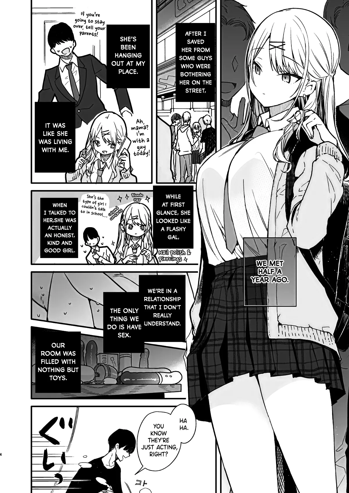 Page 3 of [Mutou Koucha] Gal Kanojo to Kageki AV no Mane shitara Taihen na Koto ni natta Ecchi [English] [Digital]