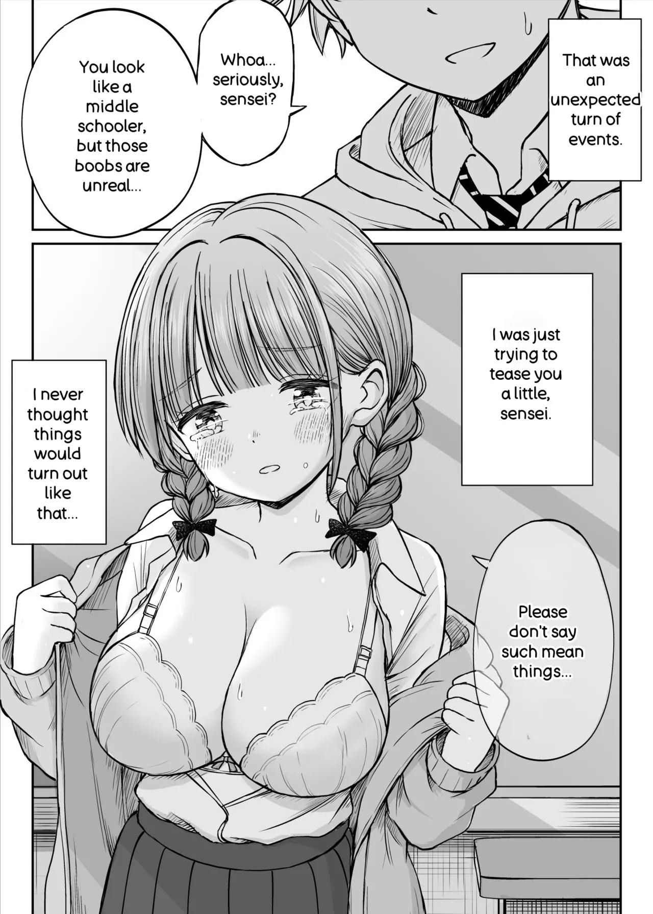 Page 2 of Please Don't Bully Sensei Too Much... ~The Day the Kind, Baby-Faced, Big-Breasted Hanasaki-Sensei’s Heart Broke~