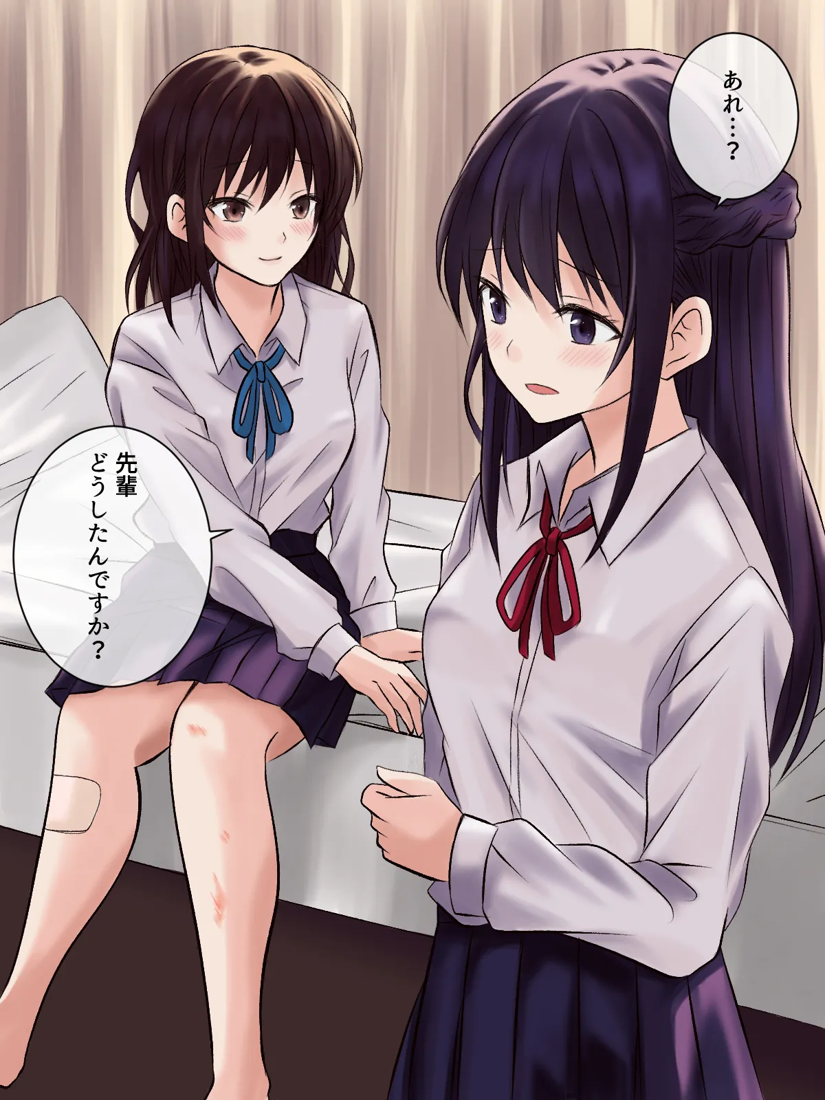 Page 2 of 【tōkibi hatake de tsukamae te】akogare no sempai to hoken shitsu de yuri etchi