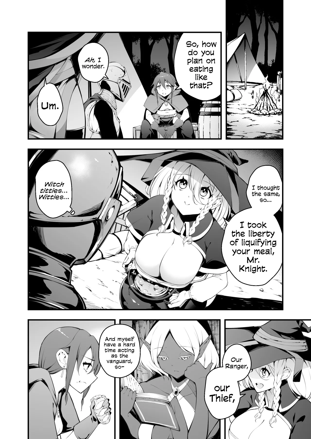 Page 3 of [Jisyakunyudo (Nanameno Hayuta)] The Apprentice Witch And The Cursed Dick | Minarai Majo to Noroi no Chinpo [English] [Cookie Cruncher] [Digital]
