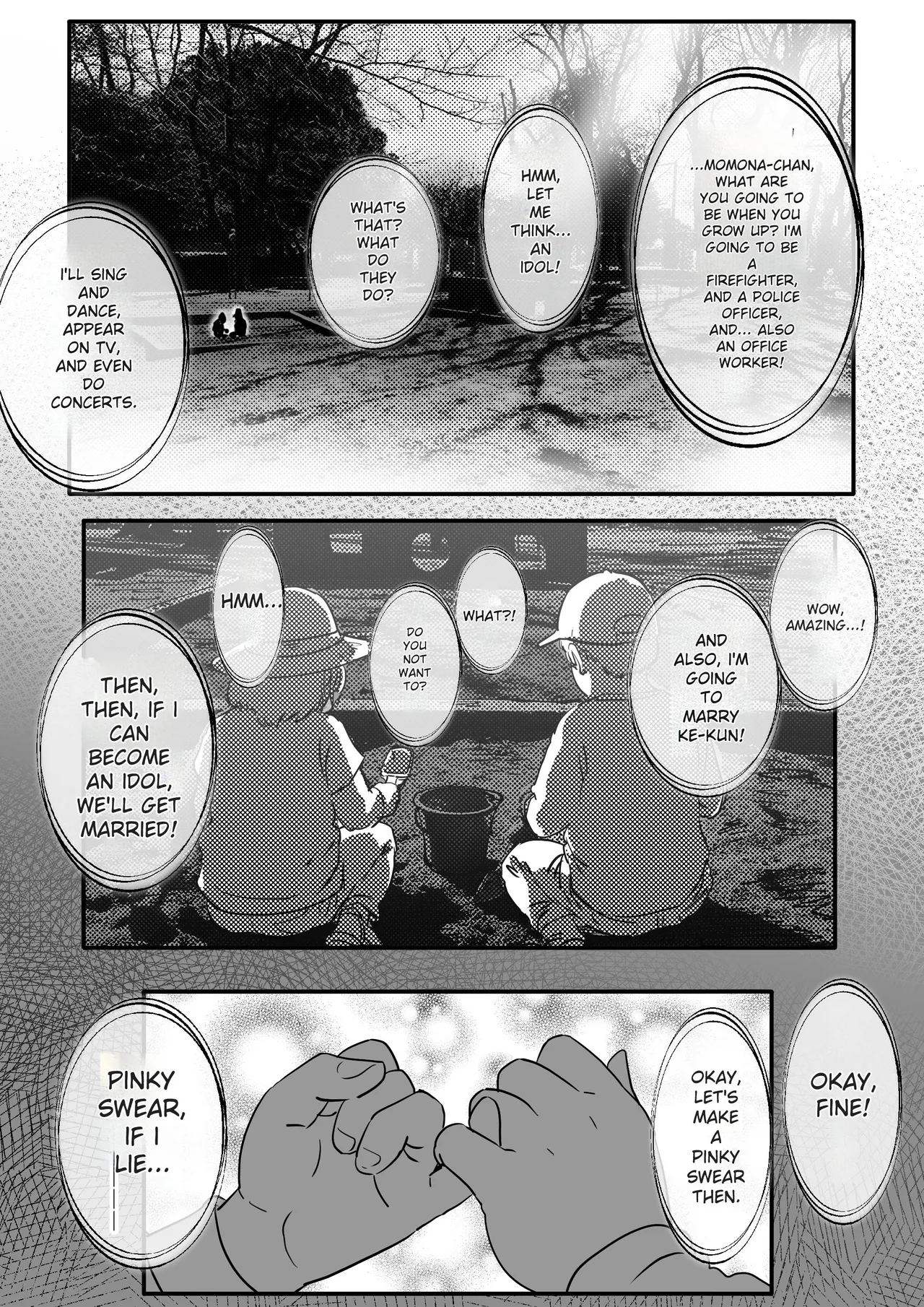 Page 3 of Osananajimi to Musubareru Hazu datta Idol Shibou Momona-chan ga Ojisan no Aijin ni Naru Hanashi. | The Story of Momona-chan, an Aspiring Idol Who Was Supposed to End Up With Her Childhood Friend, but Ends Up Becoming an Older Man's Mistress.