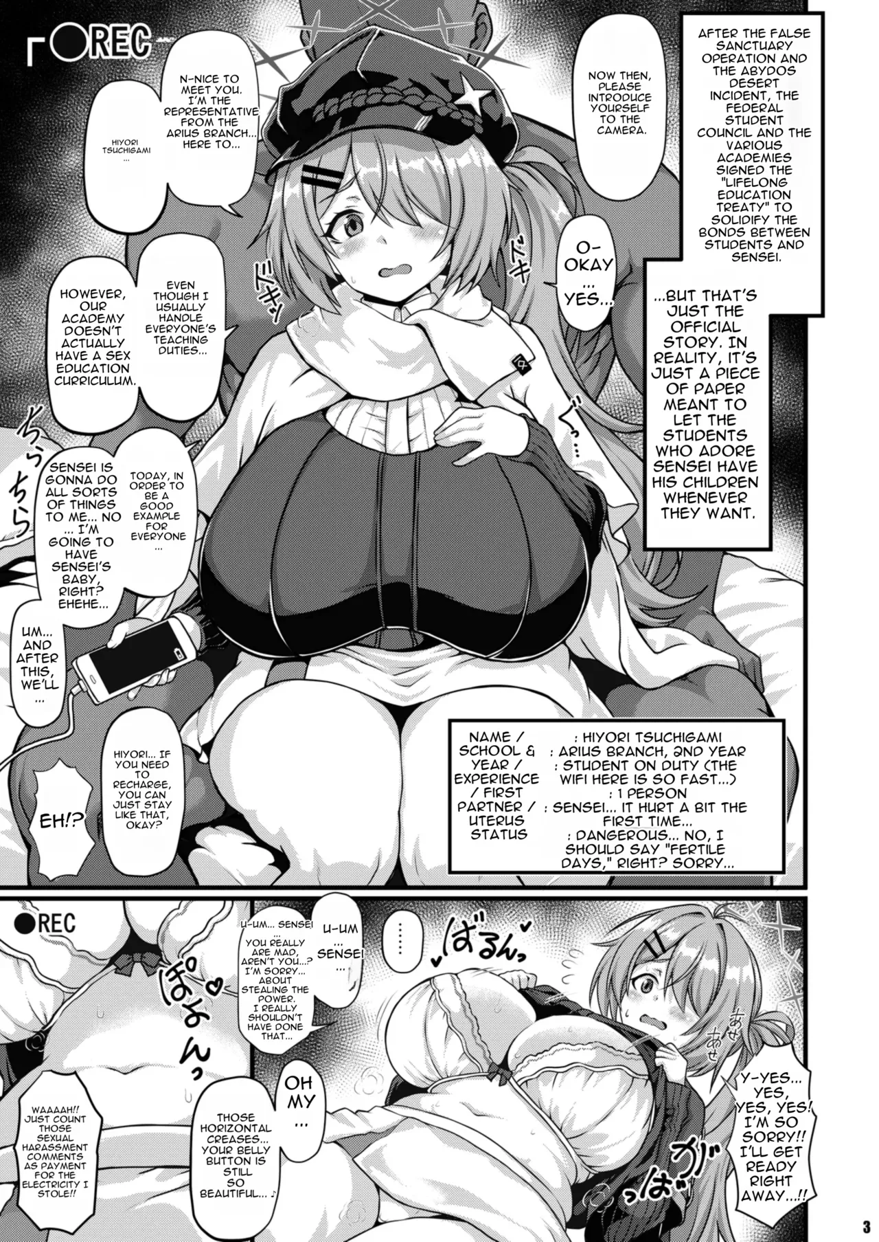 Page 2 of THE Haramase Tsuchinaga Hiyori (Blue Archive)