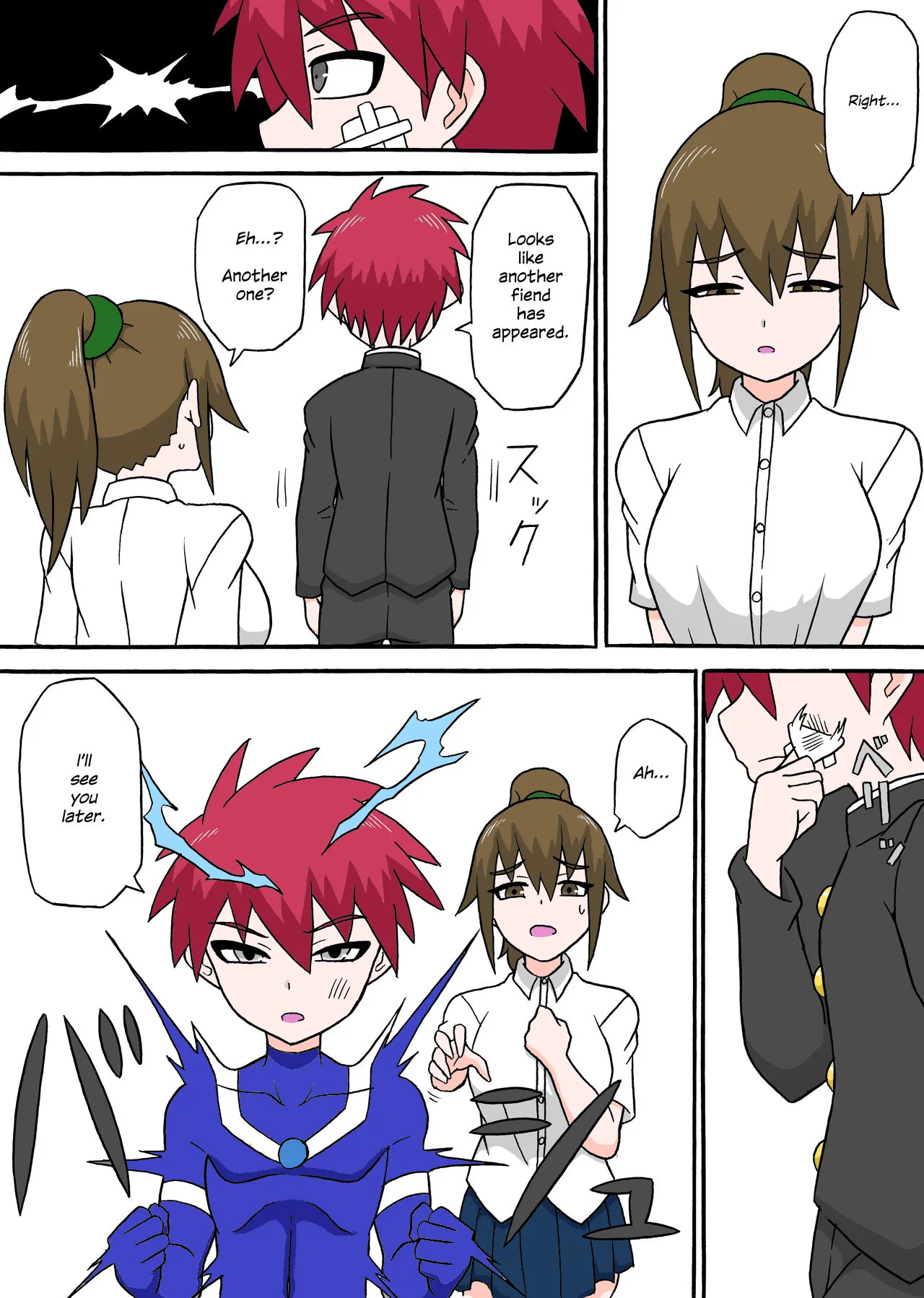 Page 5 of [Saga no Tame no Saga (Ratoo)] Dosukebe Kaijin ~ Gyaku Netorare-hen~ | Lewd Fiend ~ Reverse NTR Edition~ [English] [Colored]