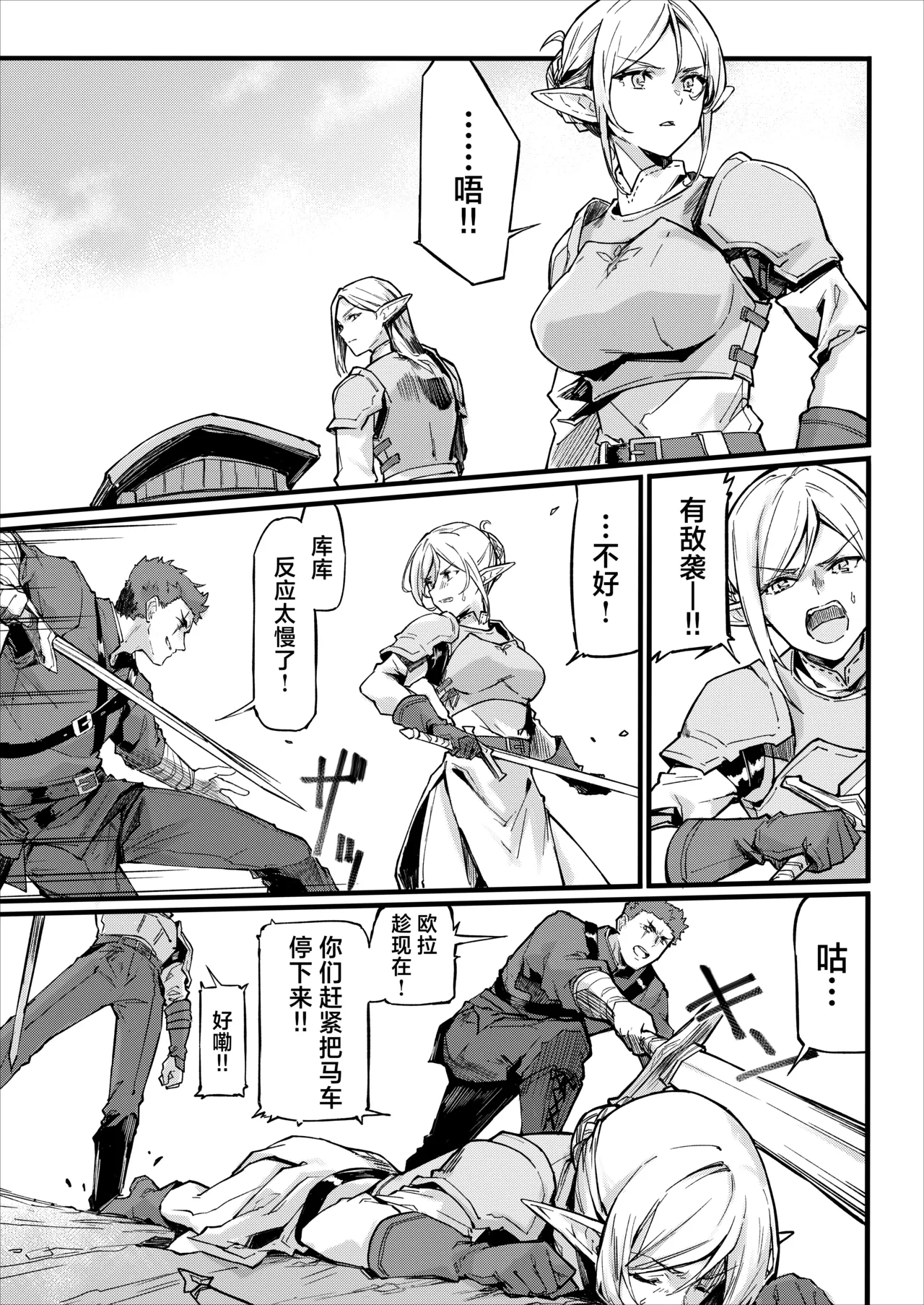 Page 5 of [Doku Marimo] 佣兵团把精灵公主一行人劫掠之后对其为所欲为的故事 [Chinese] [欶澜汉化组]