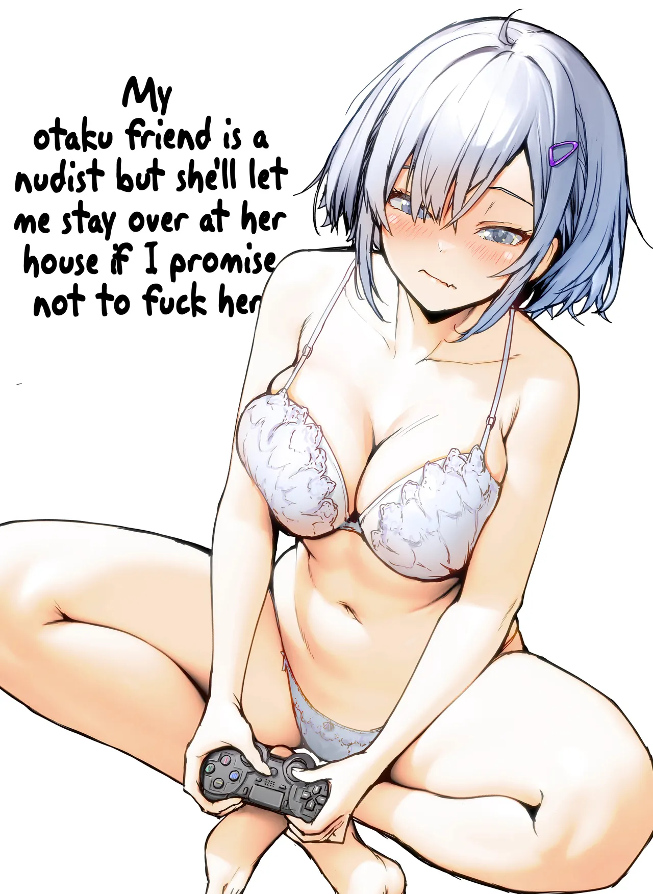 Page 2 of [Hikarino] Otatomo ga Razoku Datte Kedo Osouwanai Yakusoku de Tomatta Kekka | My Otaku Friend is a Nudist But She'll Let Me Stay Over At Her House If I Promise Not to Fuck Her [English] [Hikari no Kaze] [Digital]