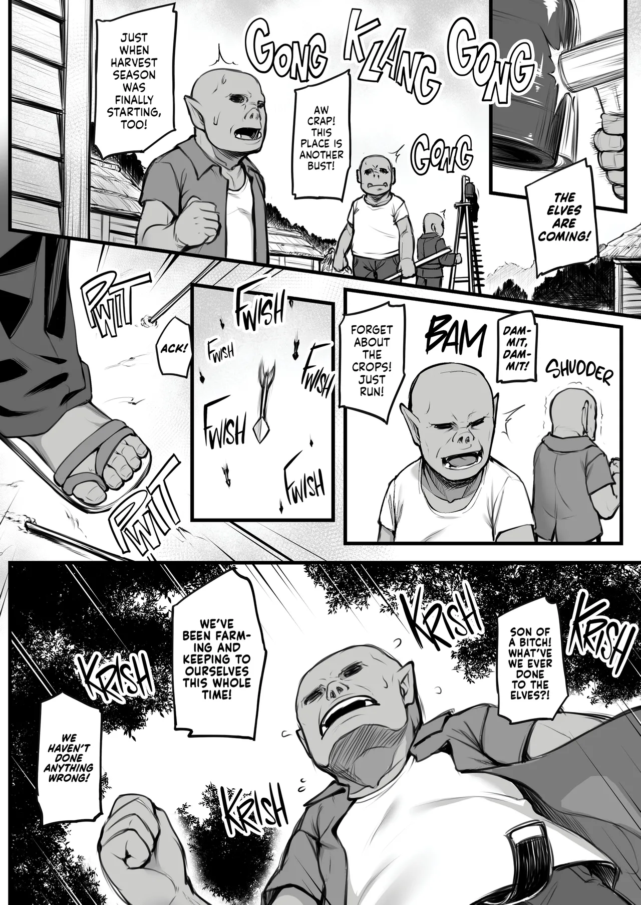 Page 2 of [Area14 (Kasei)] Watashi no Orc-san + Elf Shimai to Orc-san | My Darling Orc + Sibling Rivalry [English] [J18] [Decensored] [Digital]