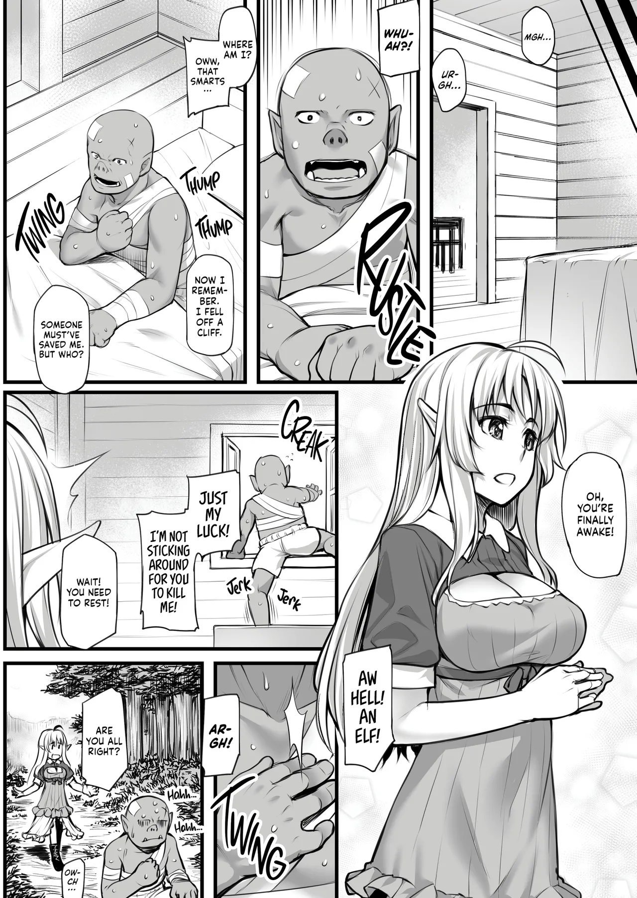 Page 4 of [Area14 (Kasei)] Watashi no Orc-san + Elf Shimai to Orc-san | My Darling Orc + Sibling Rivalry [English] [J18] [Decensored] [Digital]