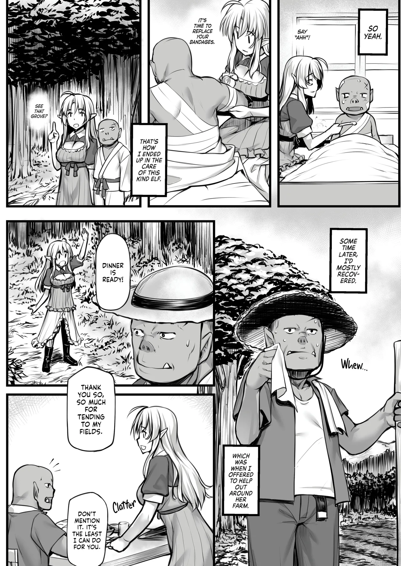Page 6 of [Area14 (Kasei)] Watashi no Orc-san + Elf Shimai to Orc-san | My Darling Orc + Sibling Rivalry [English] [J18] [Decensored] [Digital]